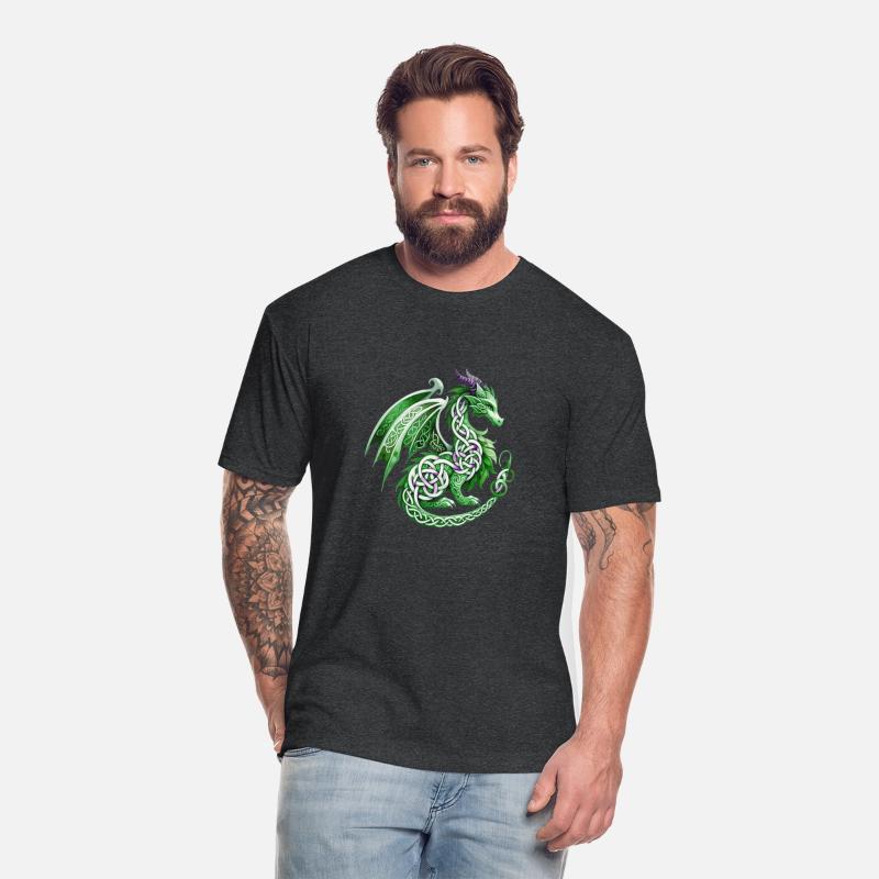 Mythical Green Celtic Dragon Fantasy Art