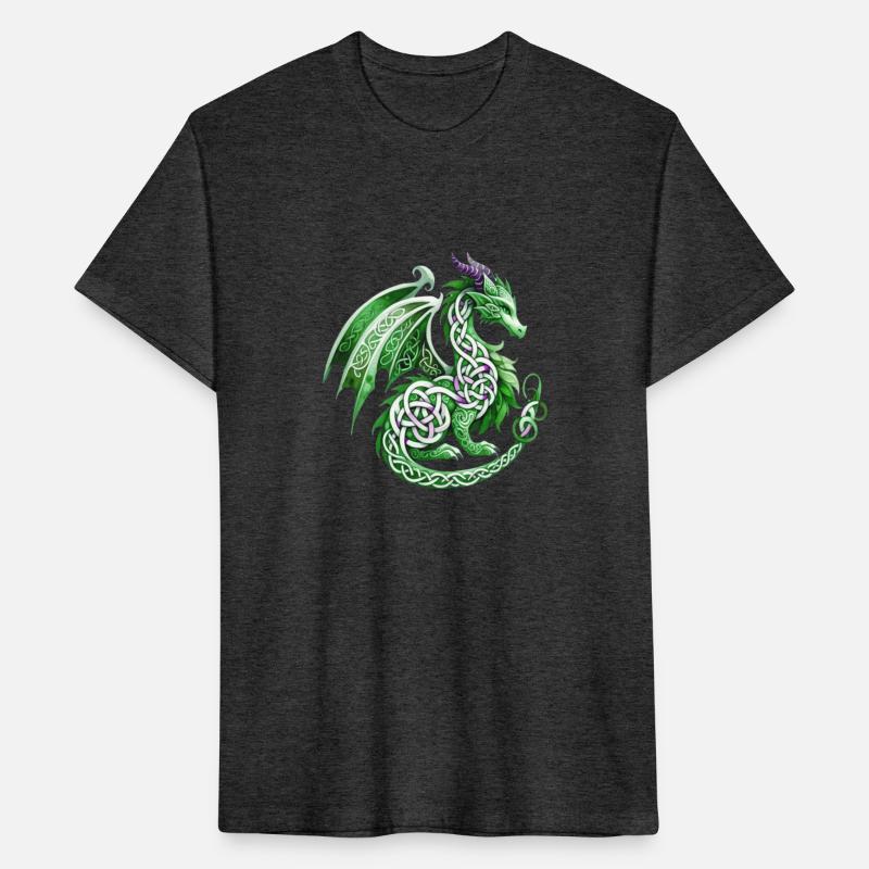 Mythical Green Celtic Dragon Fantasy Art