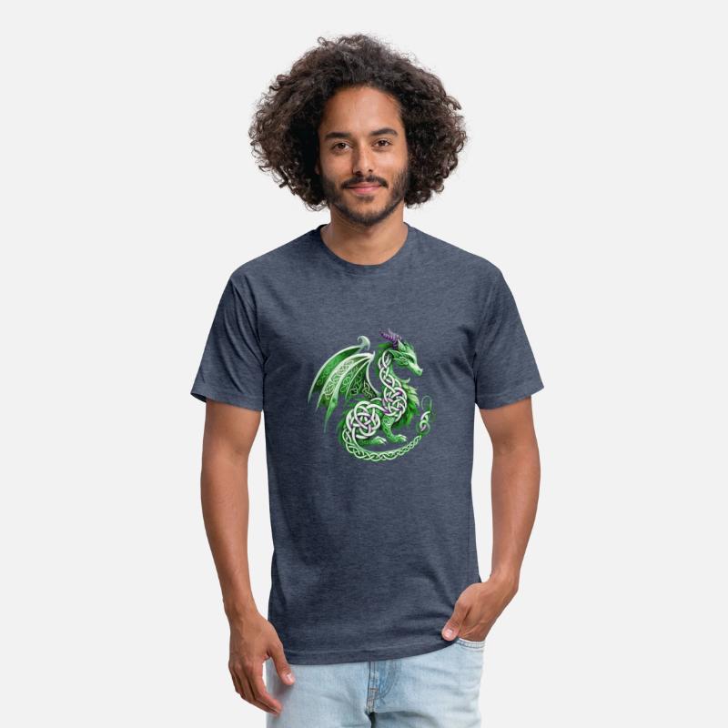 Mythical Green Celtic Dragon Fantasy Art