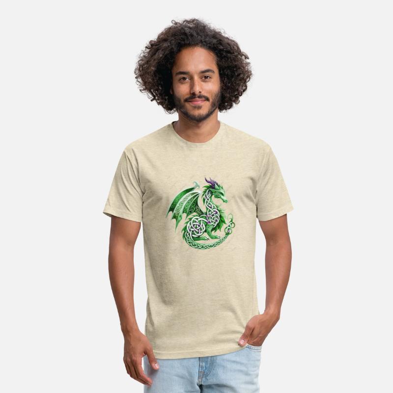 Mythical Green Celtic Dragon Fantasy Art