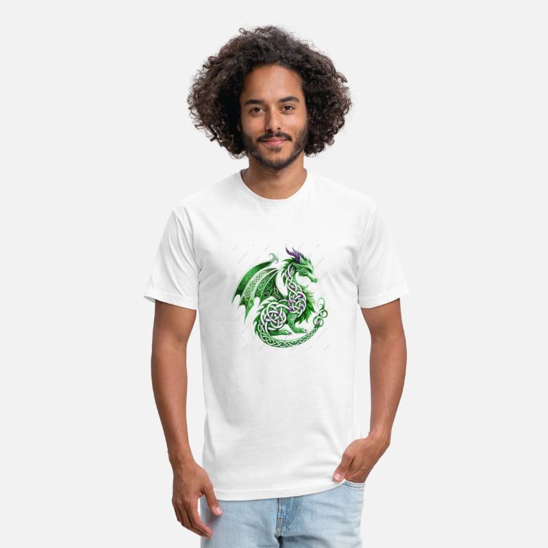 Mythical Green Celtic Dragon Fantasy Art