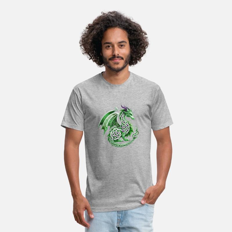 Mythical Green Celtic Dragon Fantasy Art