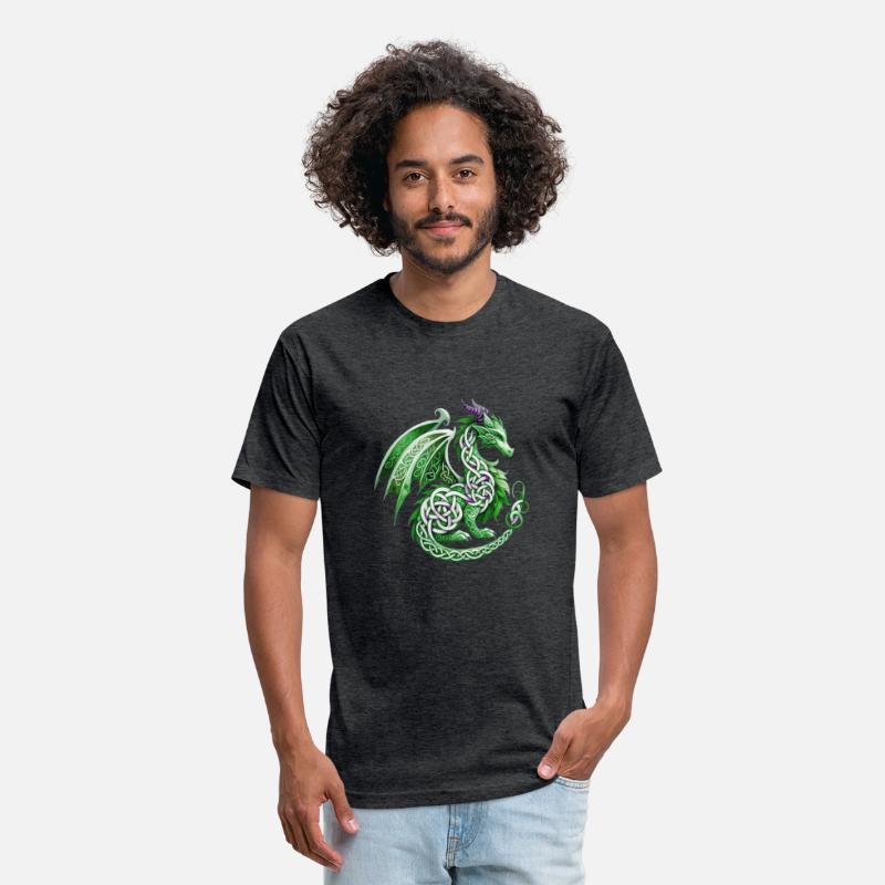 Mythical Green Celtic Dragon Fantasy Art