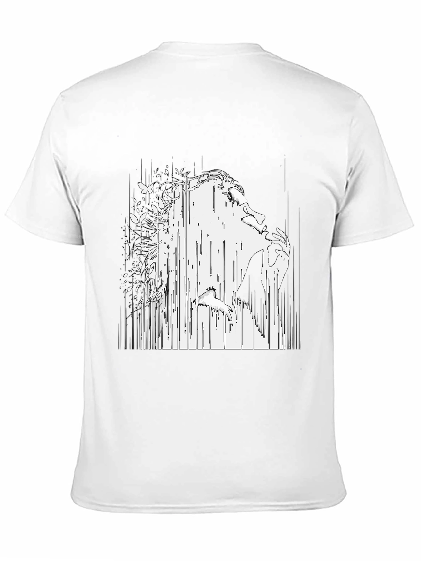 Abstract Woman Black T-Shirt