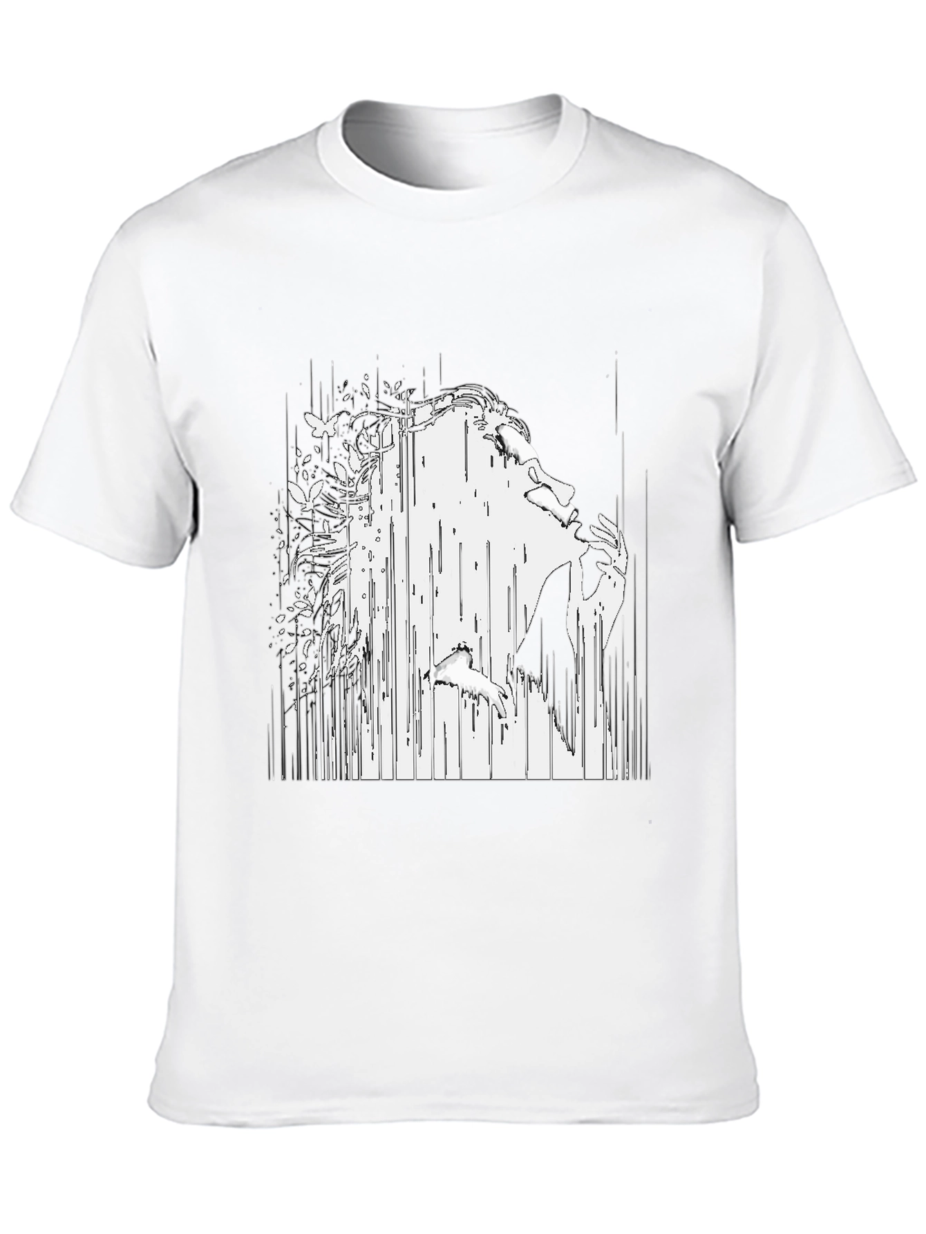 Abstract Woman Black T-Shirt