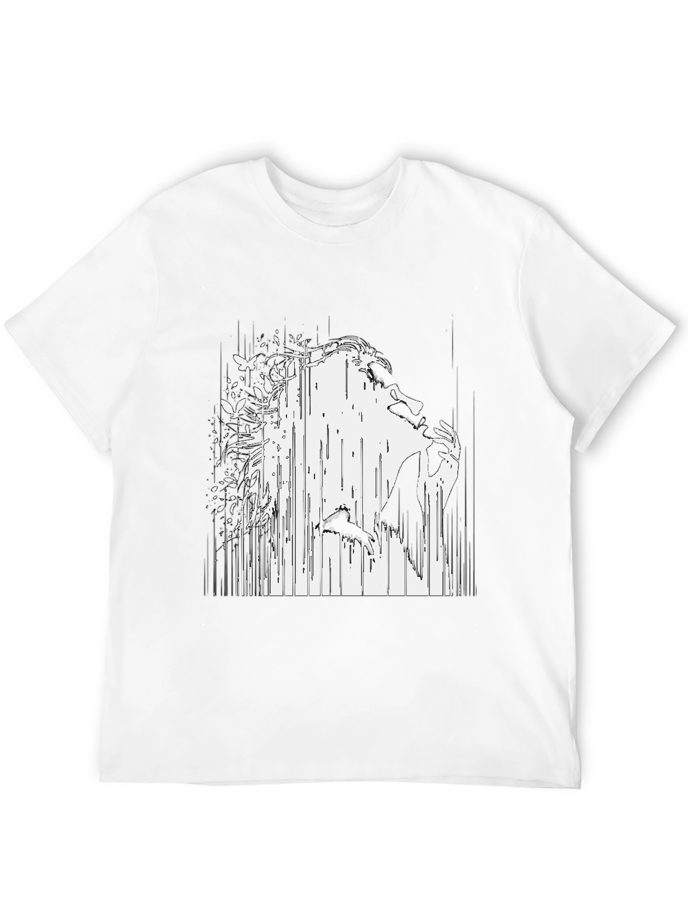 Abstract Woman Black T-Shirt