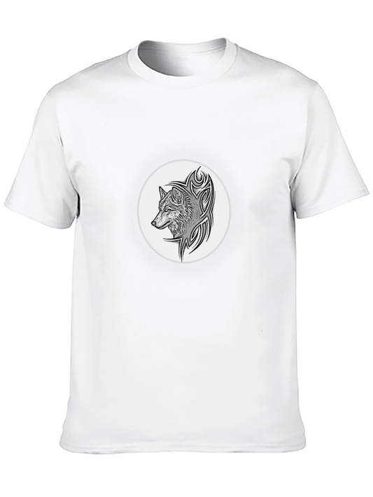 Wolf Tattoo Graphic Tee - Cool Black T-Shirt