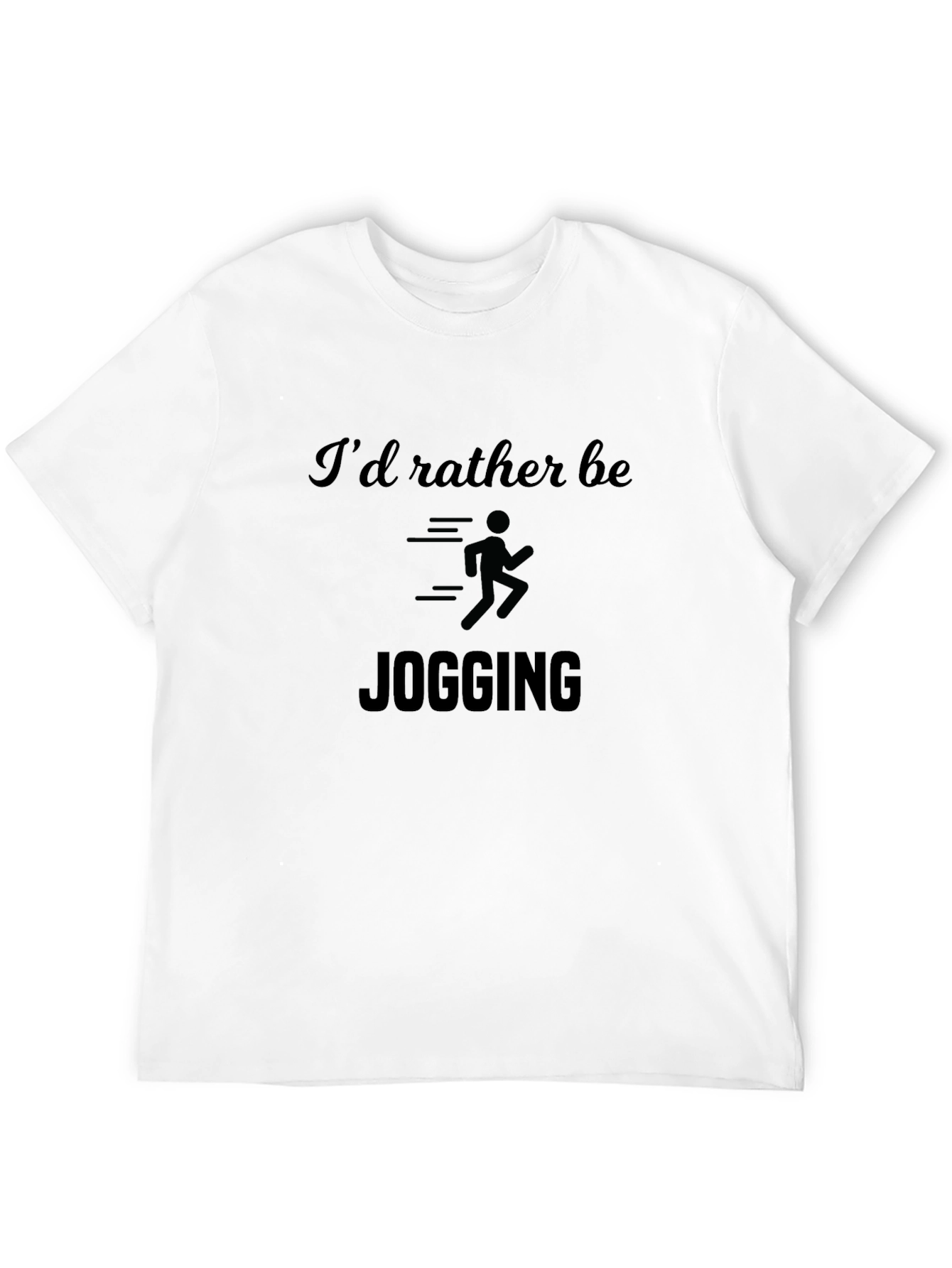 Id Rather Be Jogging Black T-Shirt