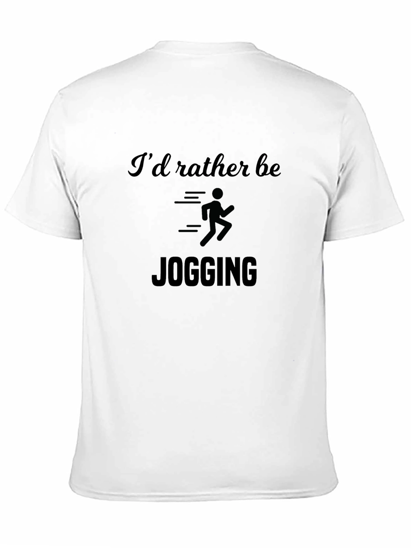 Id Rather Be Jogging Black T-Shirt
