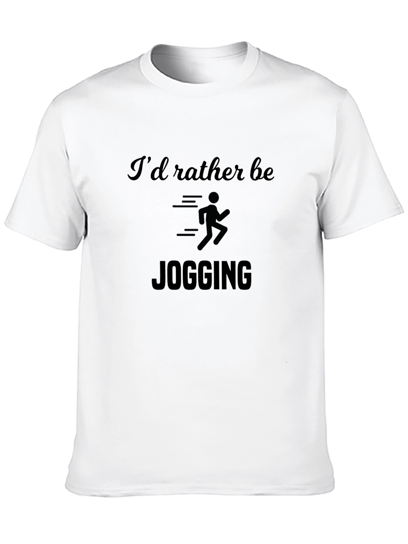 Id Rather Be Jogging Black T-Shirt