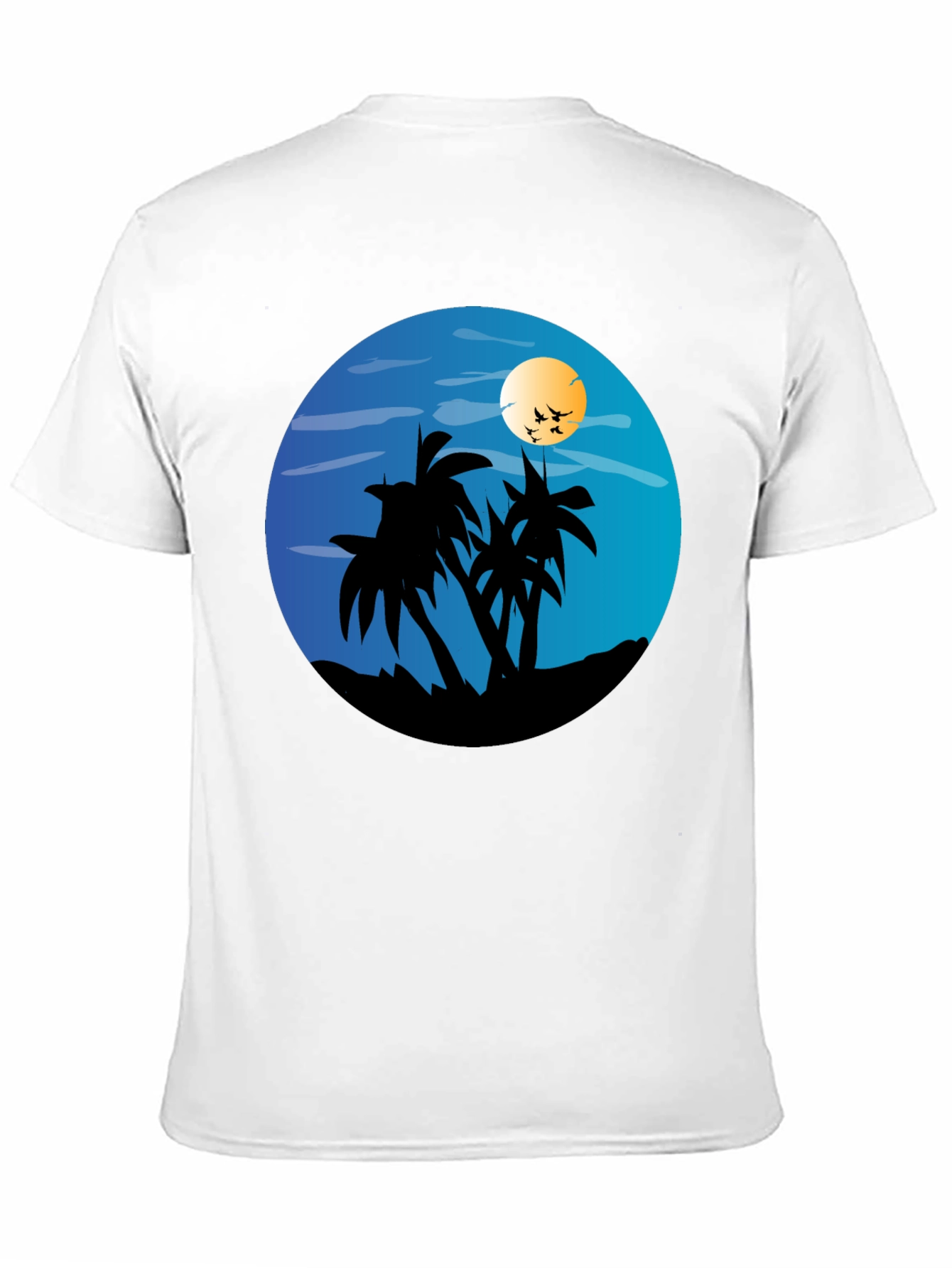 Tropical Palm Tree Sunset Graphic Tee