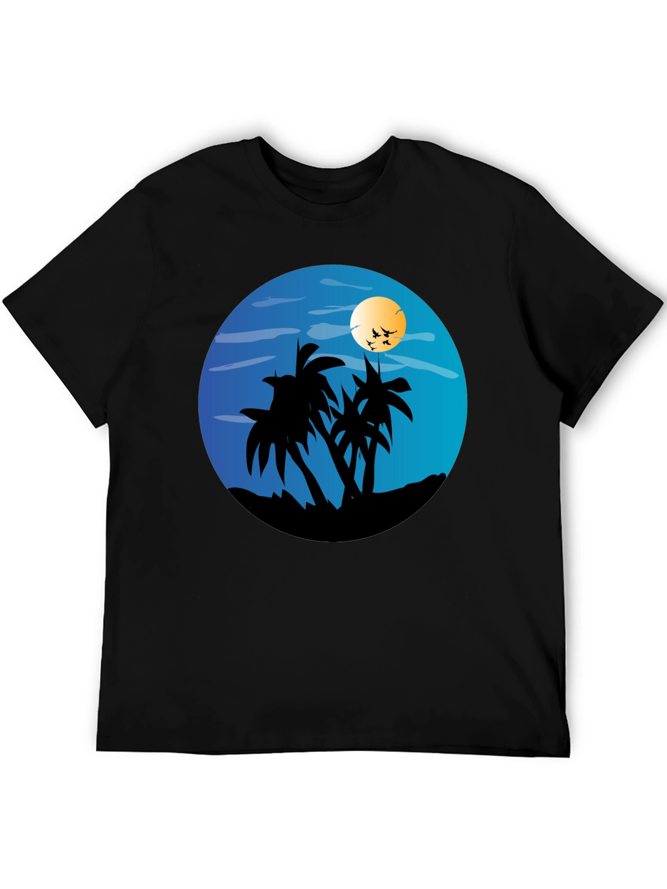 Tropical Palm Tree Sunset Graphic Tee