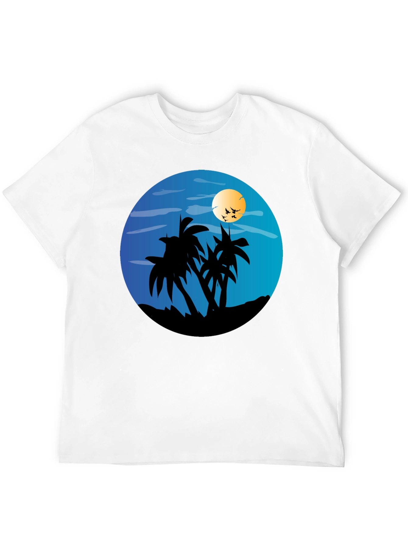 Tropical Palm Tree Sunset Graphic Tee