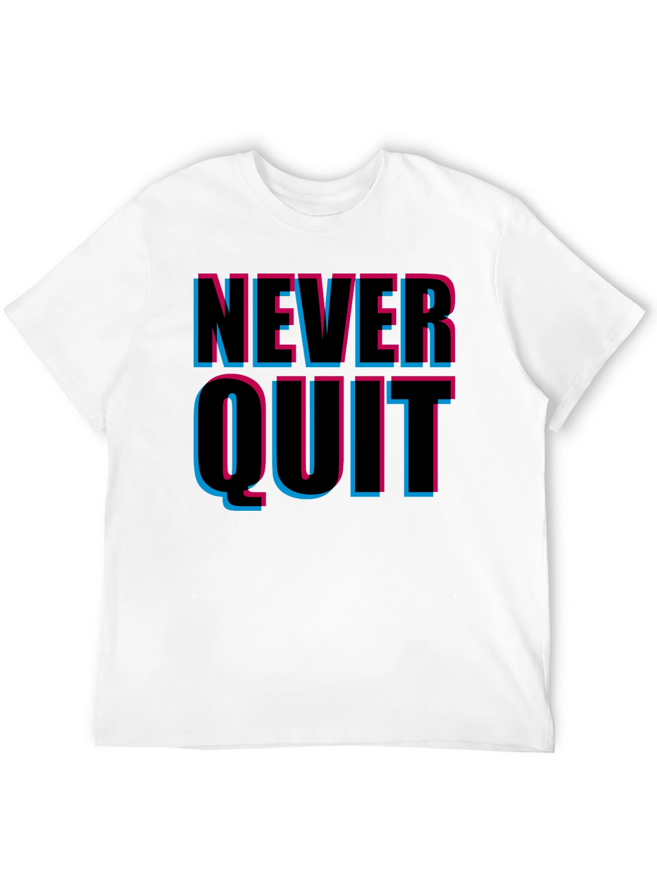 Never Quit Graphic Print T-Shirt