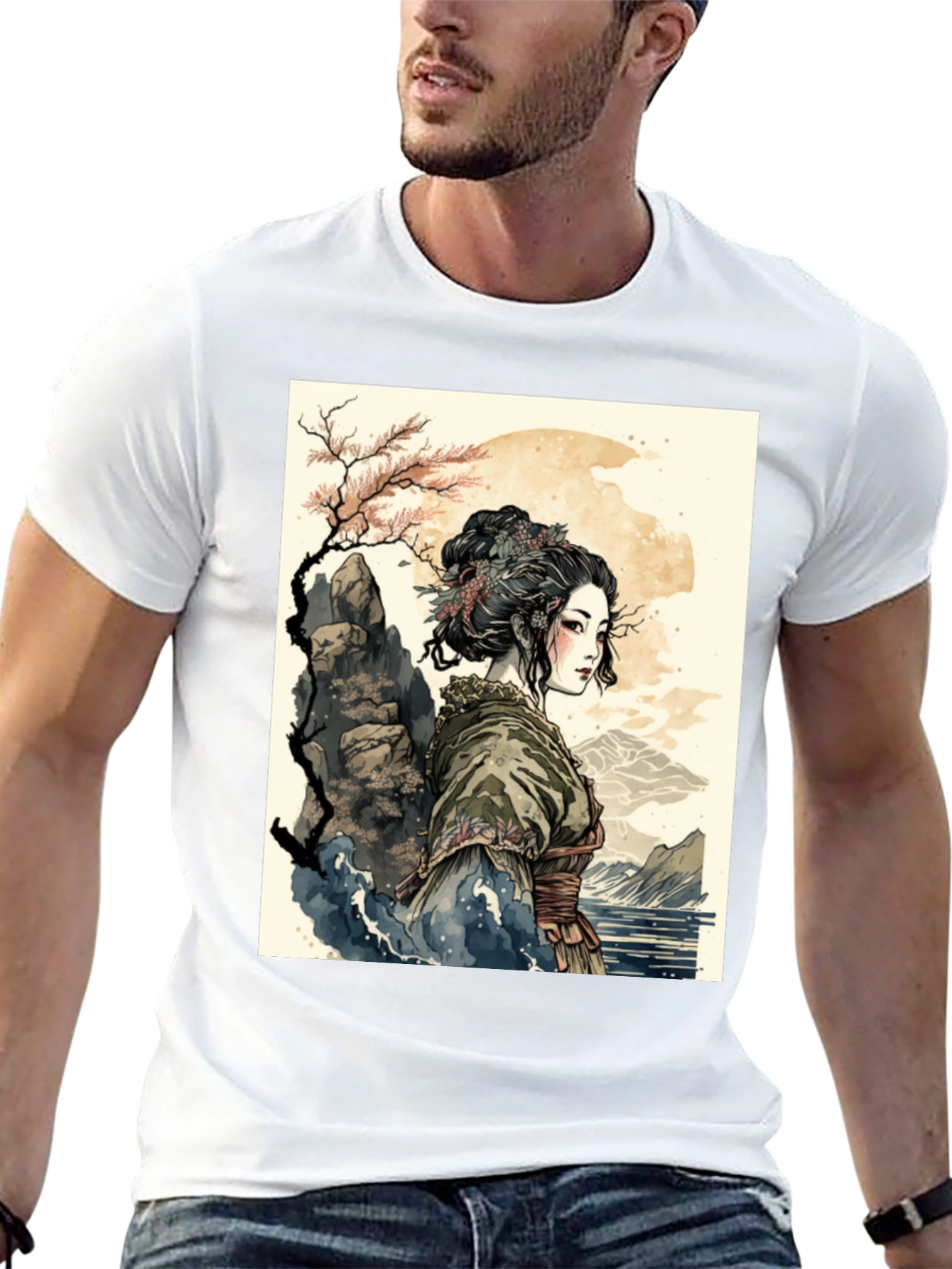 Geisha Art T-Shirt - Unique Graphic Tee