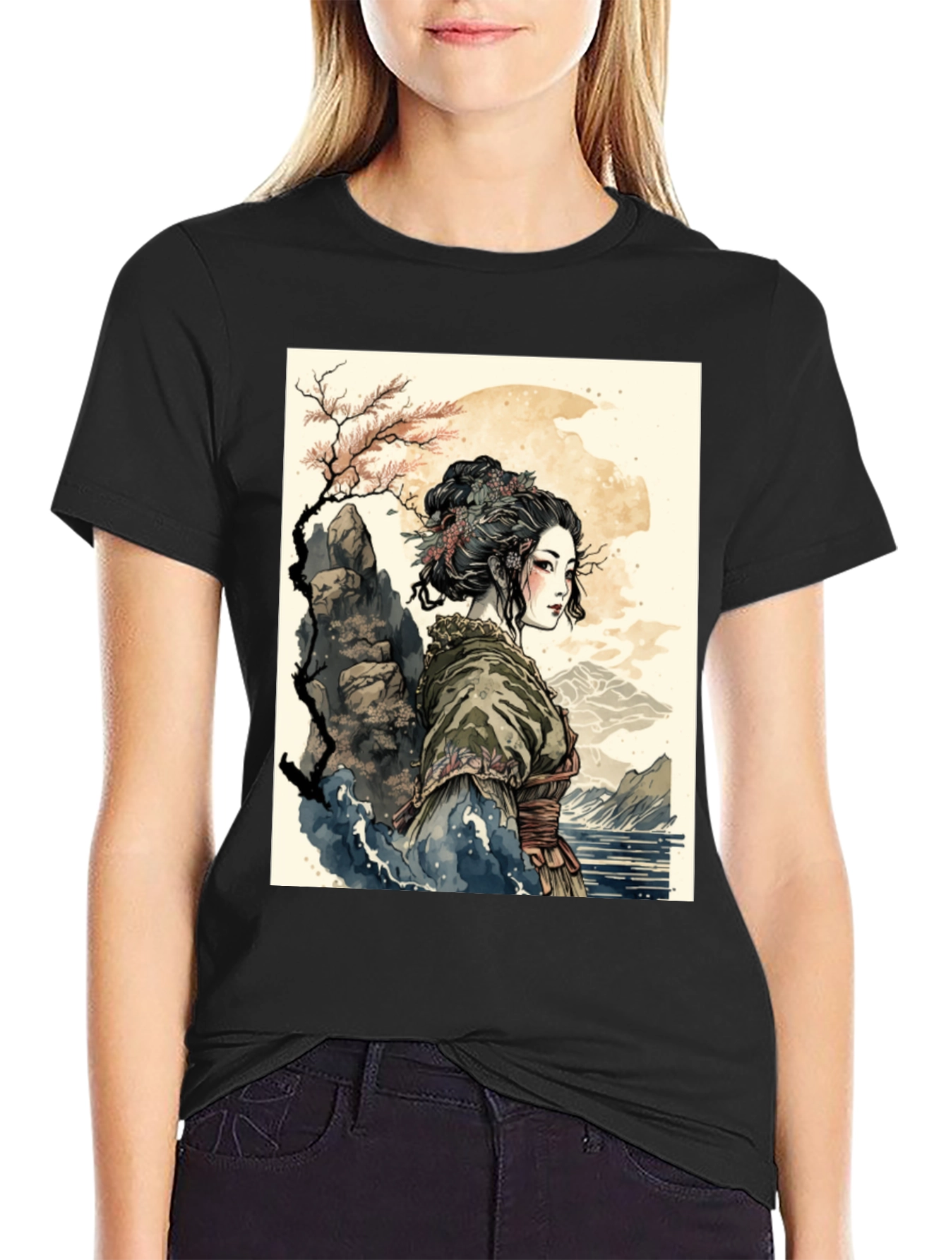 Geisha Art T-Shirt - Unique Graphic Tee