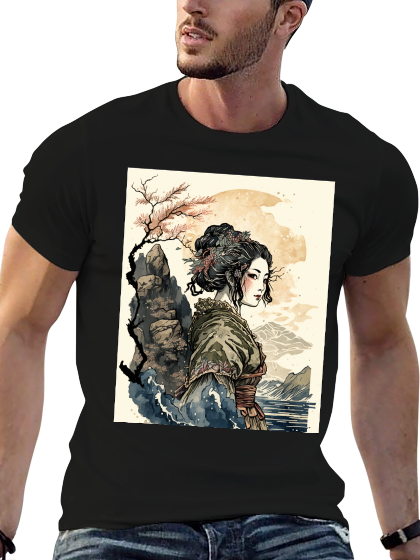 Geisha Art T-Shirt - Unique Graphic Tee