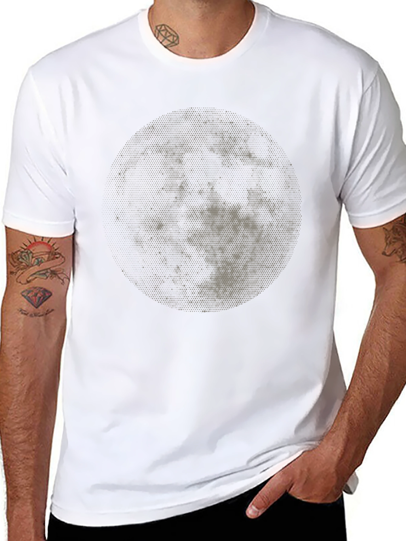 Moon Graphic Black T-Shirt