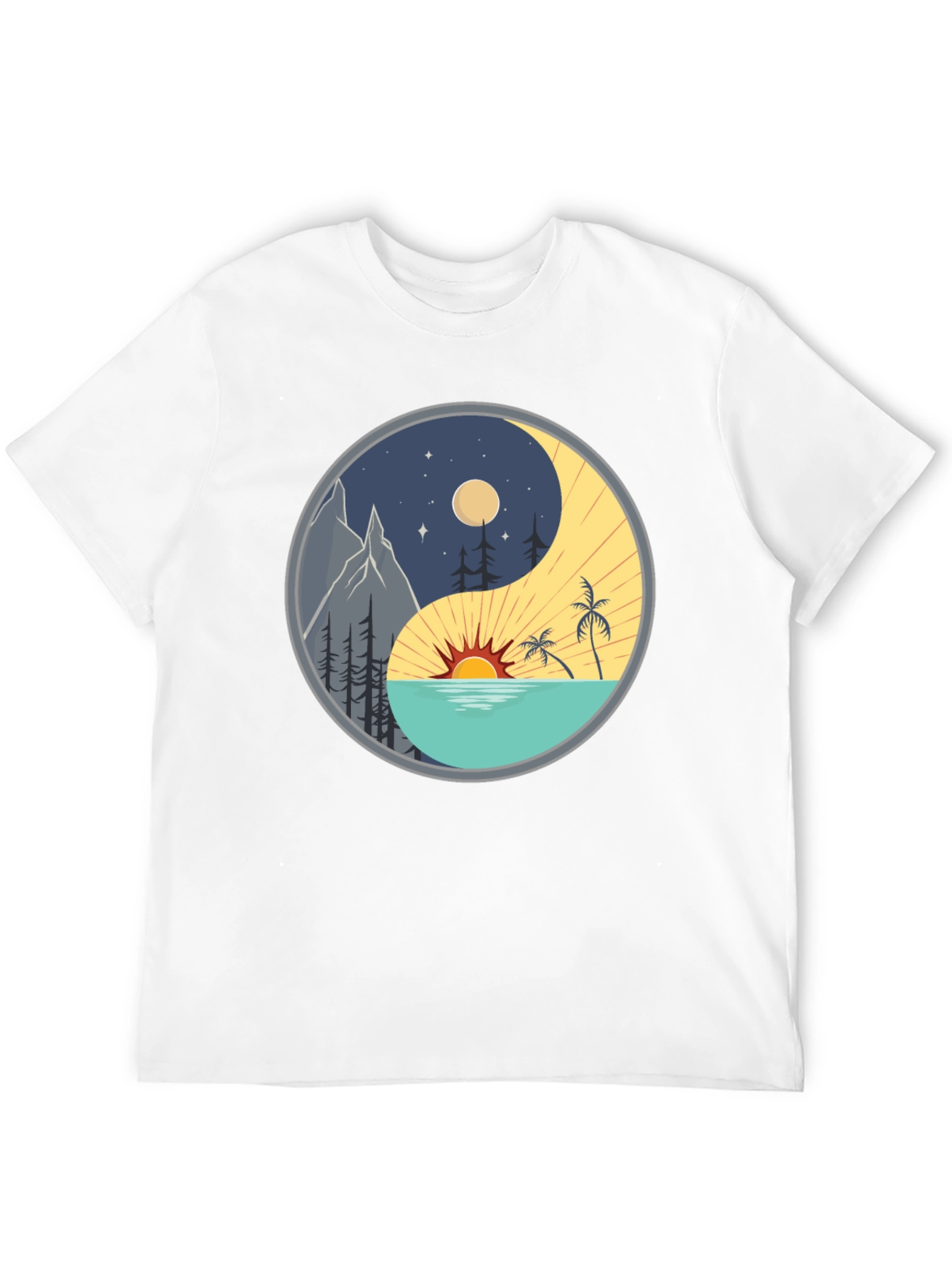 Yin Yang Nature T-Shirt - Day Night Balance