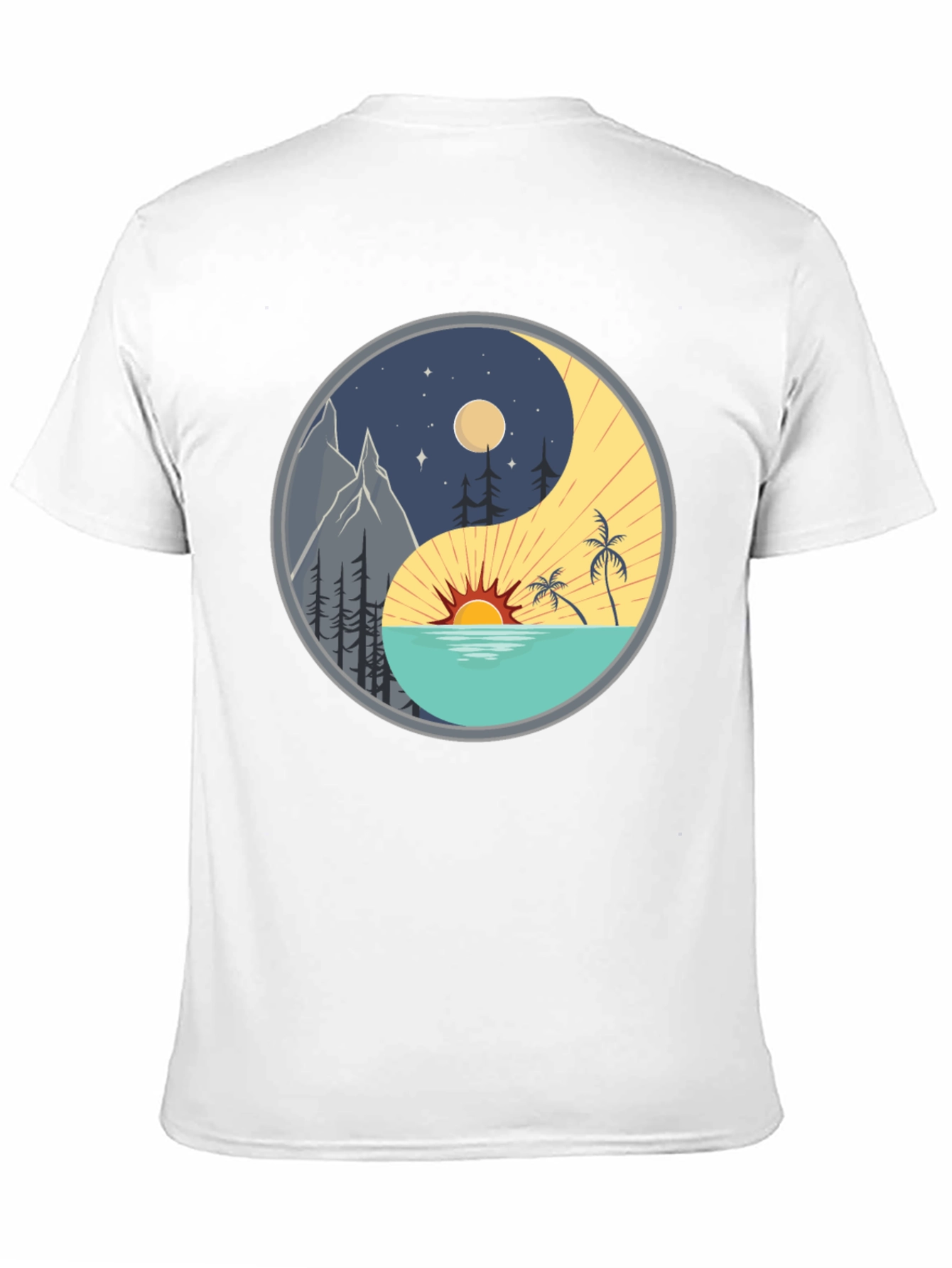 Yin Yang Nature T-Shirt - Day Night Balance