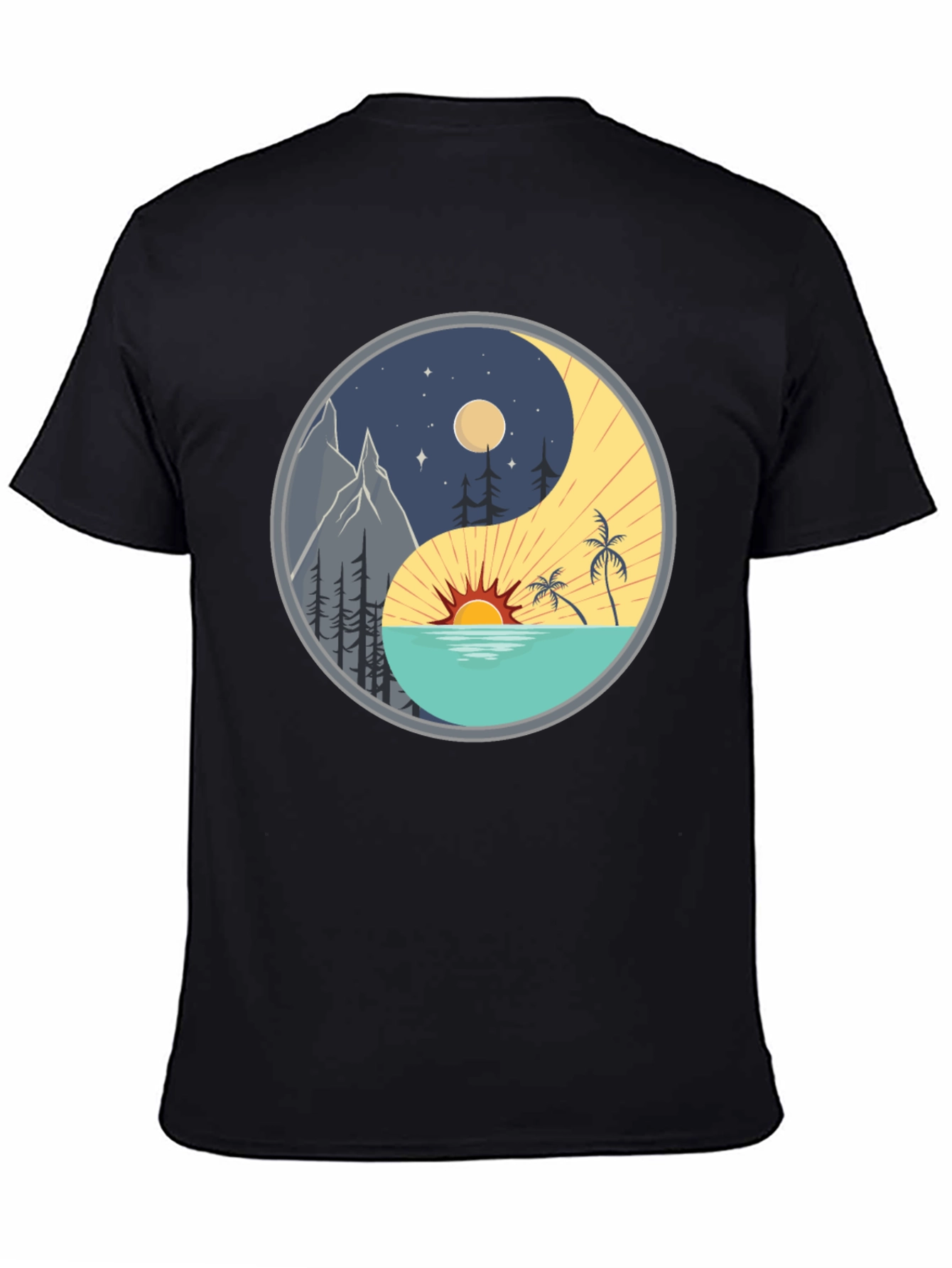 Yin Yang Nature T-Shirt - Day Night Balance