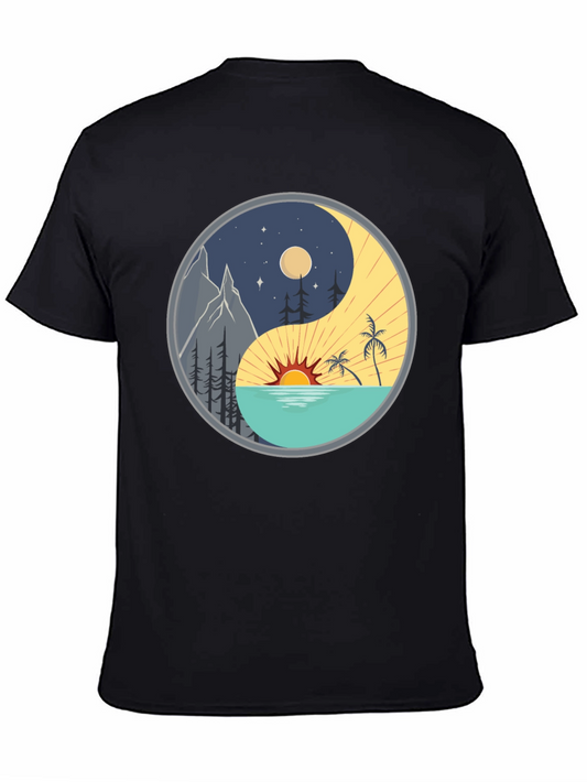 Yin Yang Nature T-Shirt - Day Night Balance
