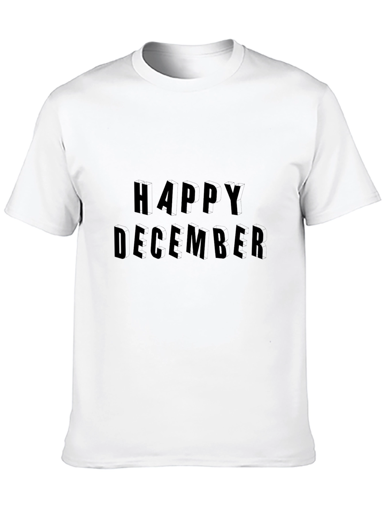 Happy December Black T-Shirt