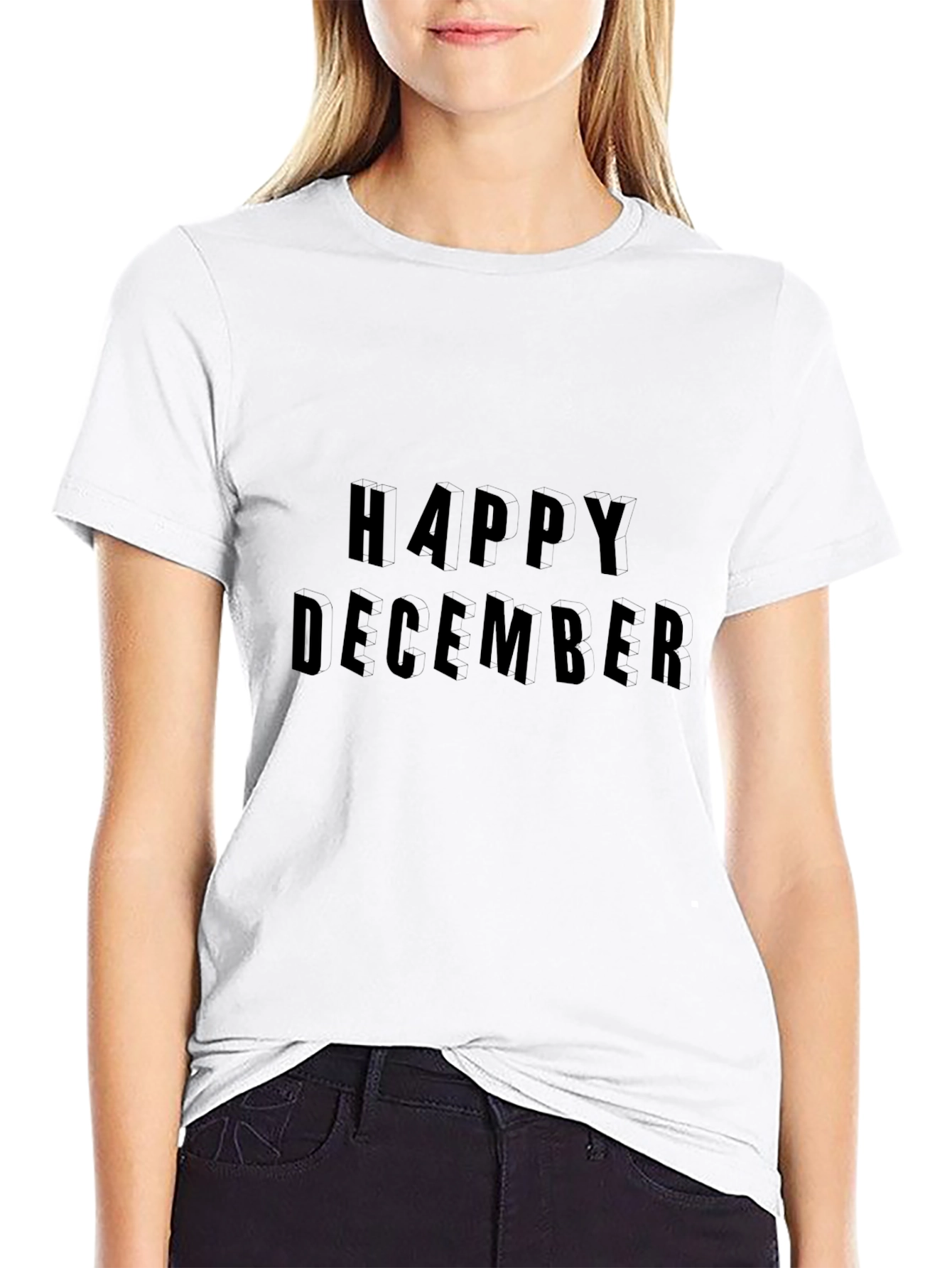 Happy December Black T-Shirt