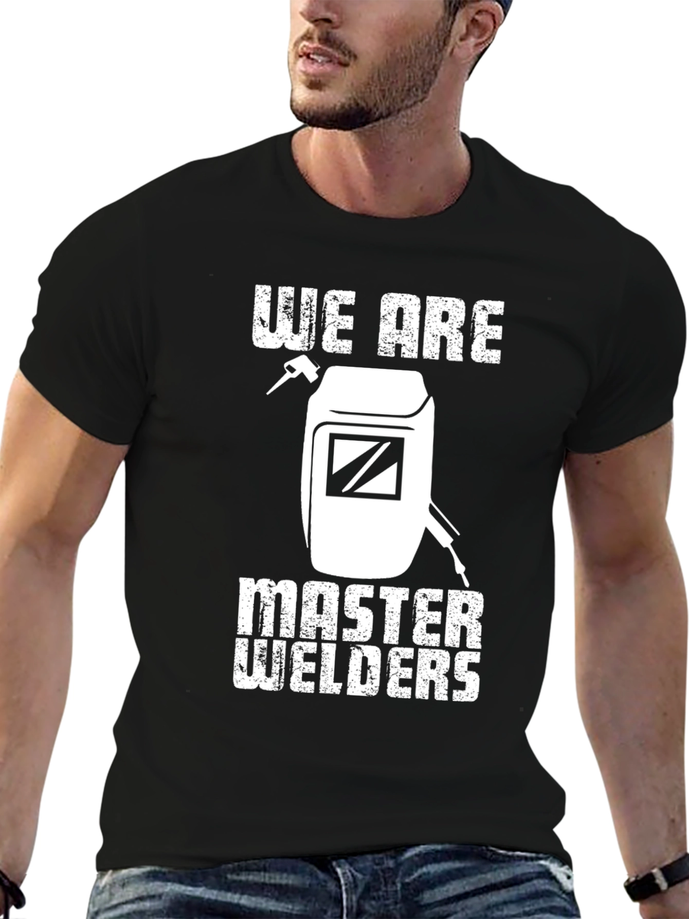 Master Welders T-Shirt - Black Cotton Crew Neck