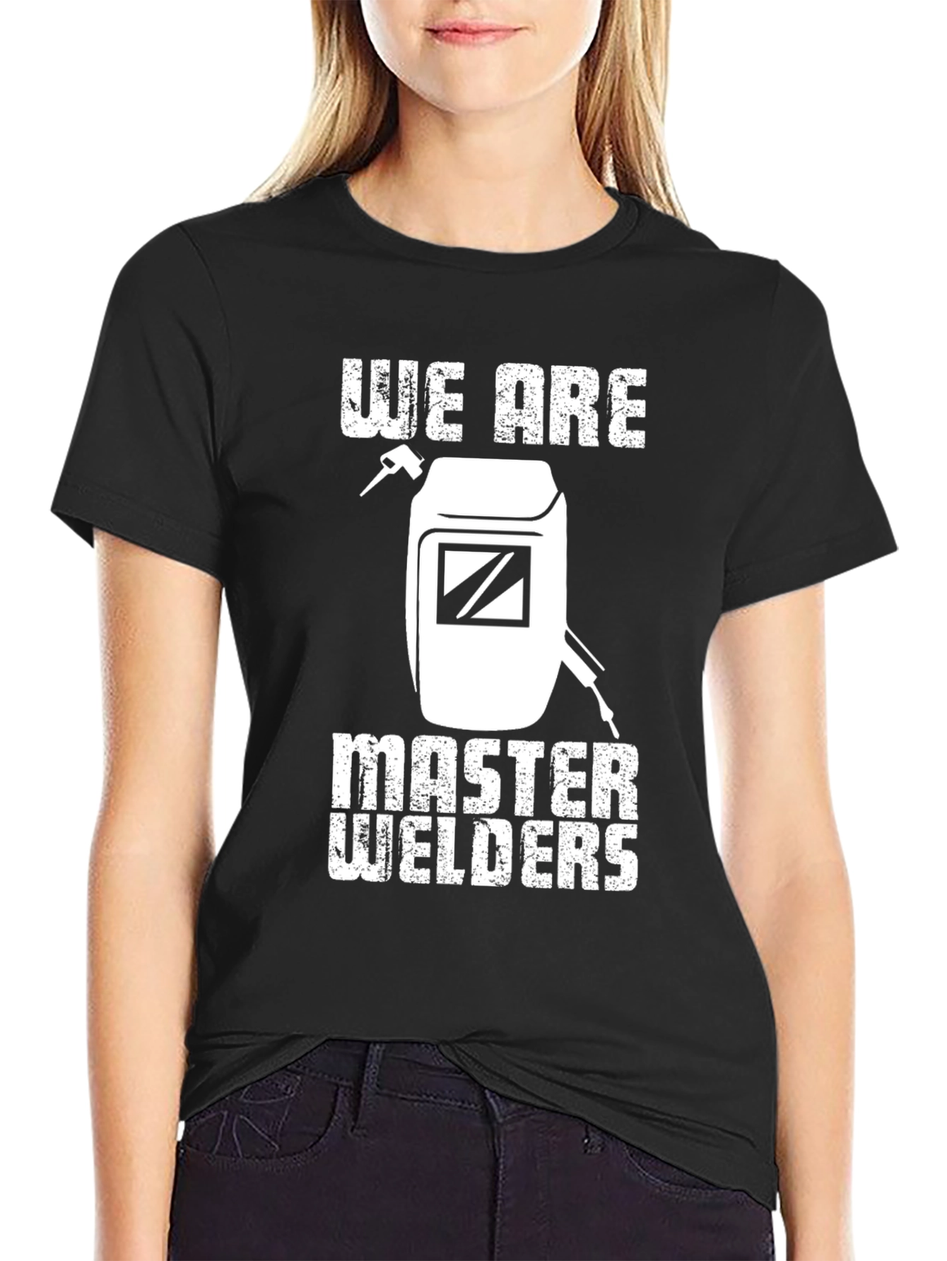 Master Welders T-Shirt - Black Cotton Crew Neck