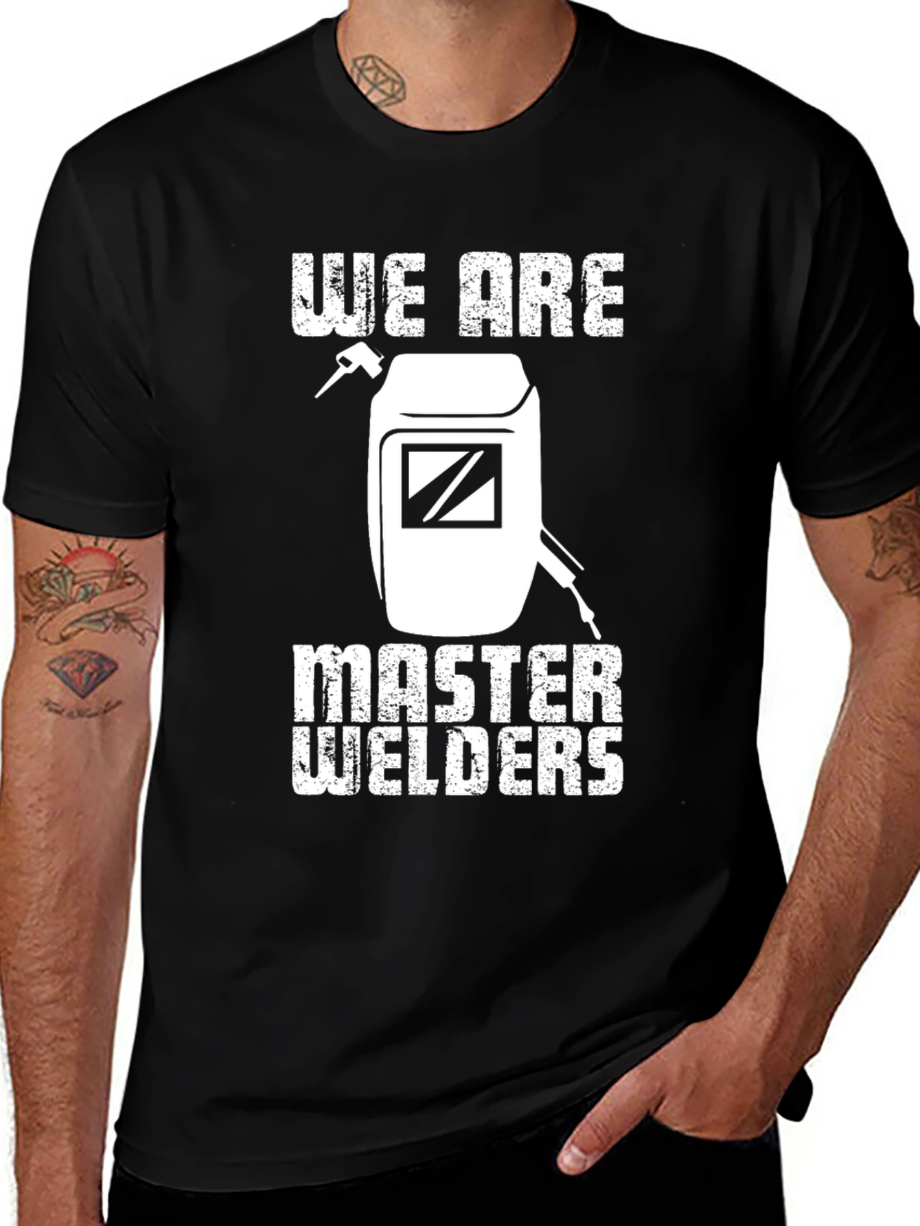 Master Welders T-Shirt - Black Cotton Crew Neck