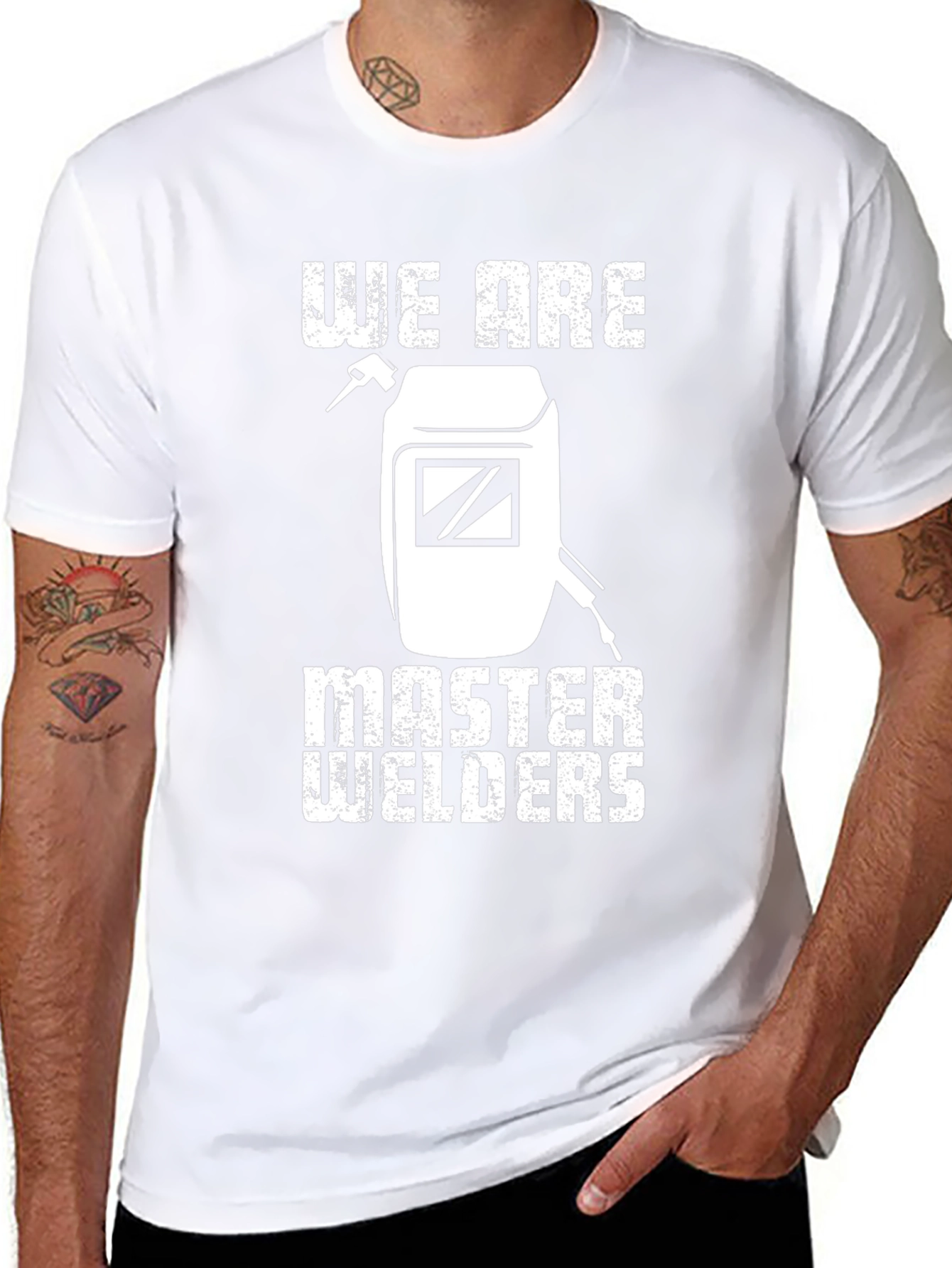 Master Welders T-Shirt - Black Cotton Crew Neck