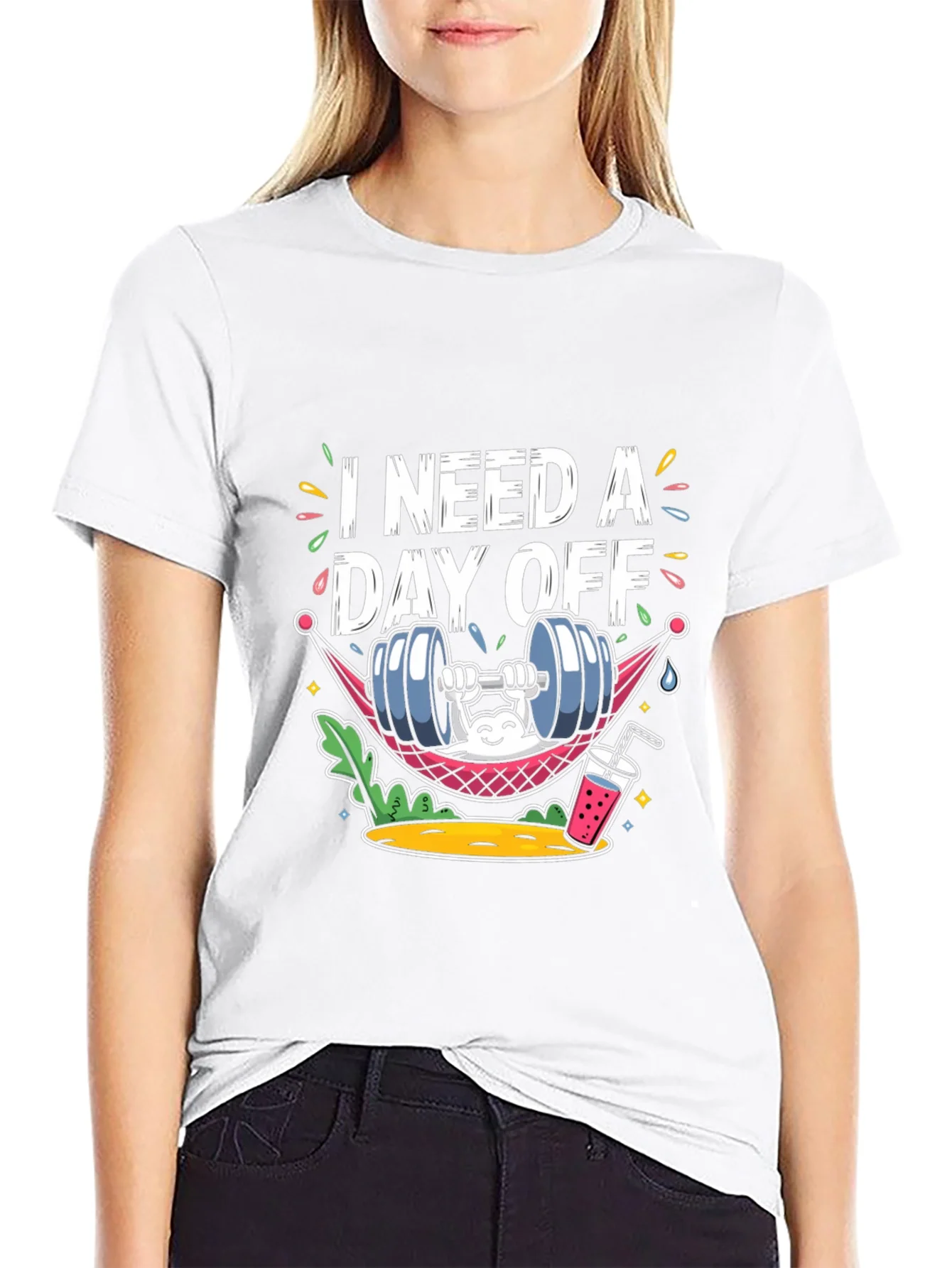 I Need A Day Off Graphic Tee - Funny Workout Shirt