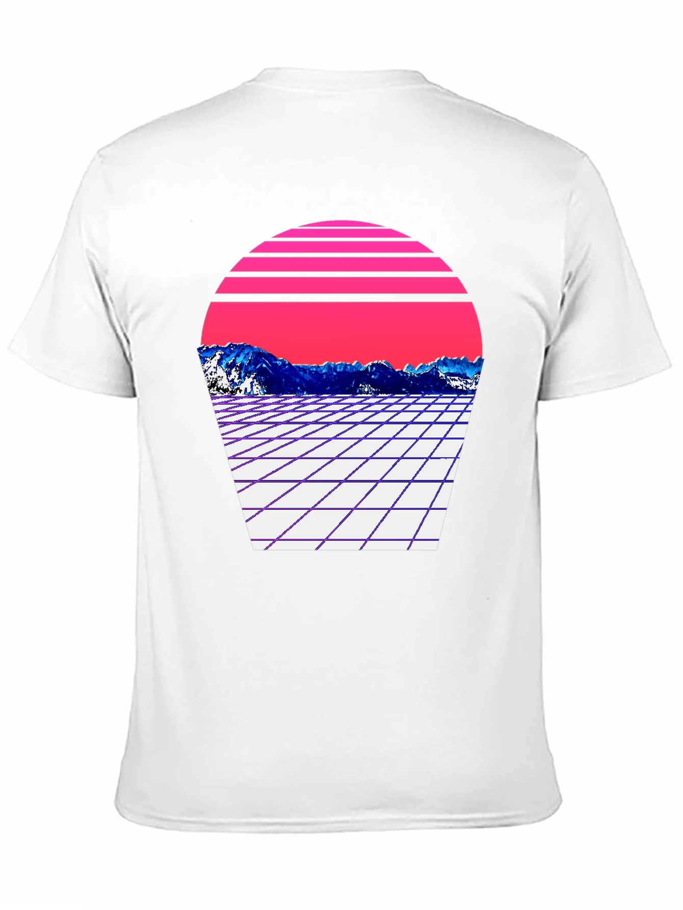 Retro Wave Mountain T-Shirt - Black