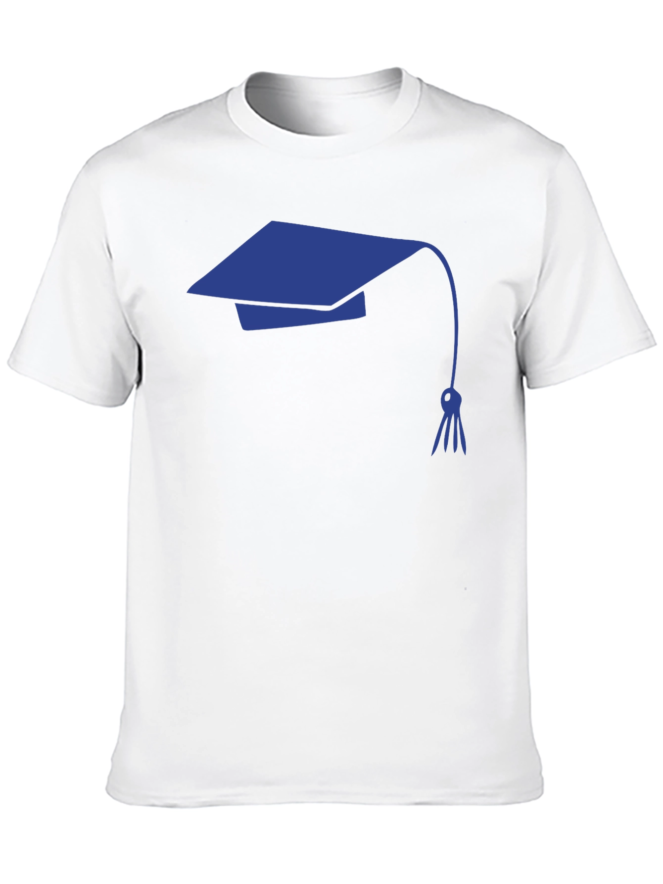 Graduation Cap Graphic Tee - Black Cotton T-Shirt
