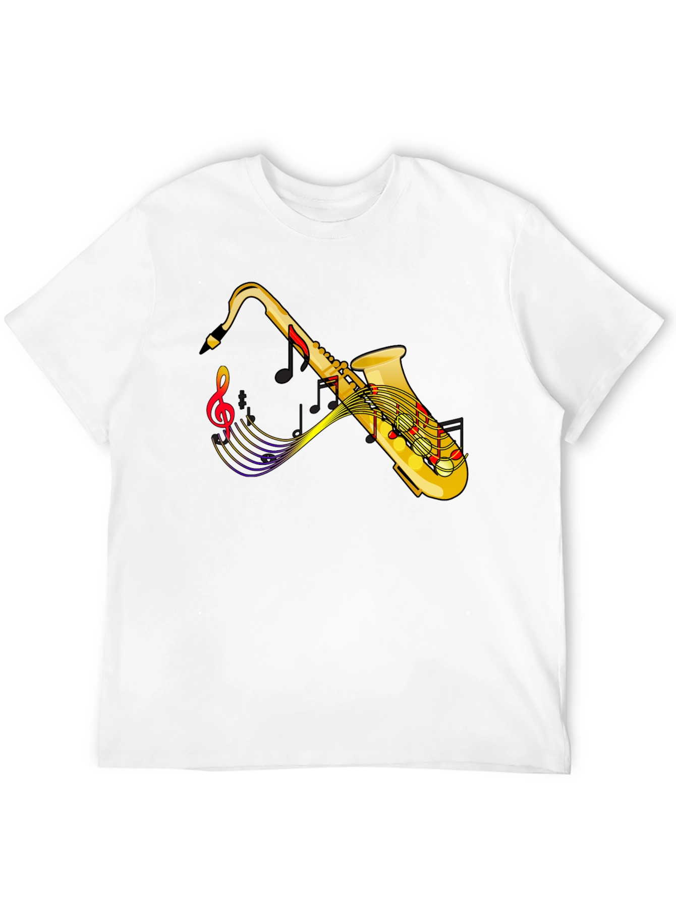 Saxophone Music Graphic Black T-Shirt