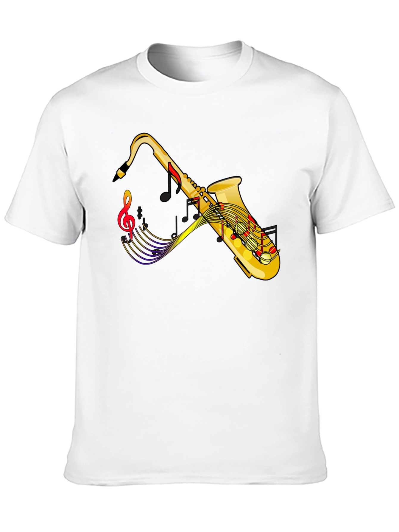 Saxophone Music Graphic Black T-Shirt
