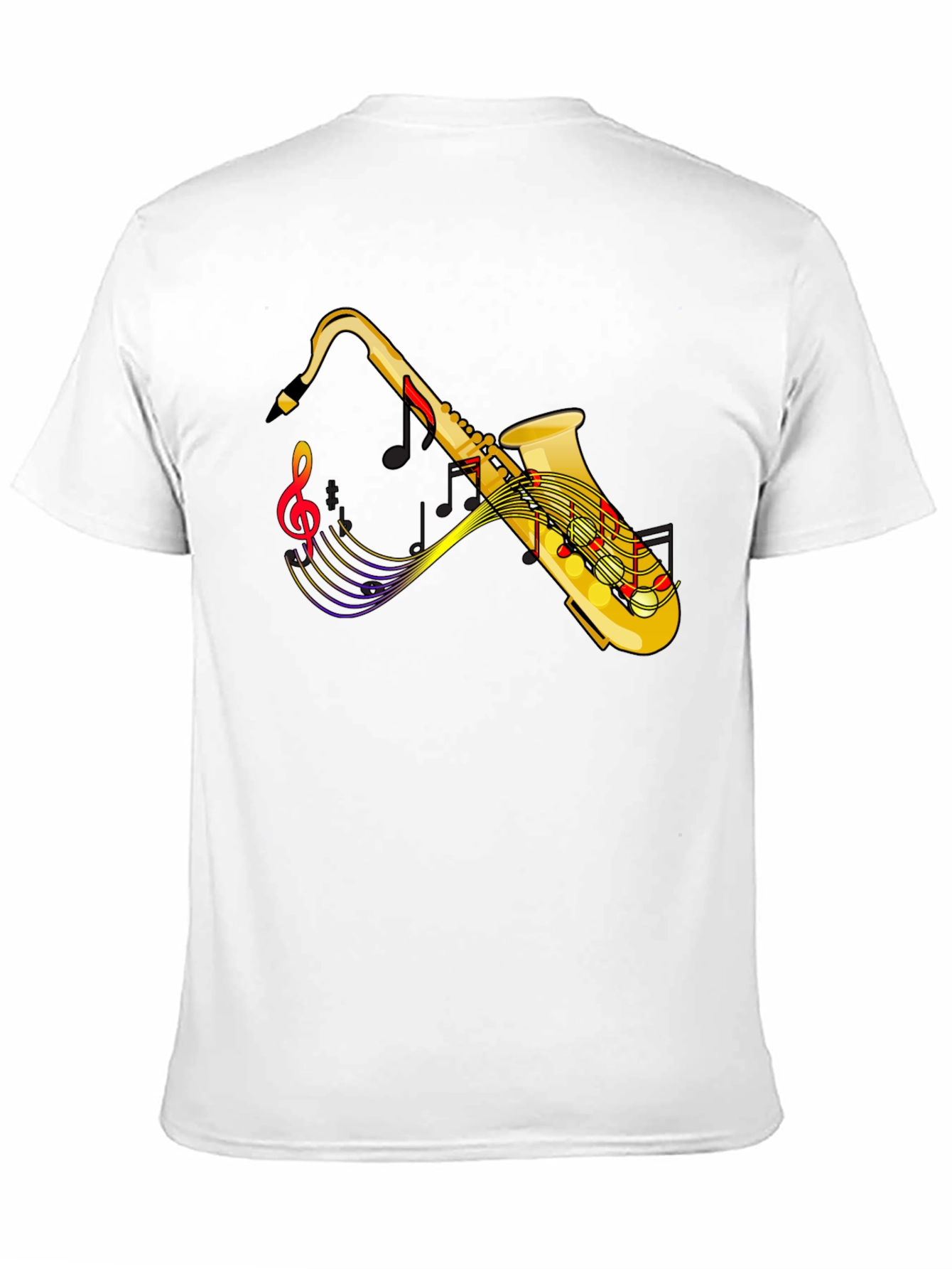 Saxophone Music Graphic Black T-Shirt