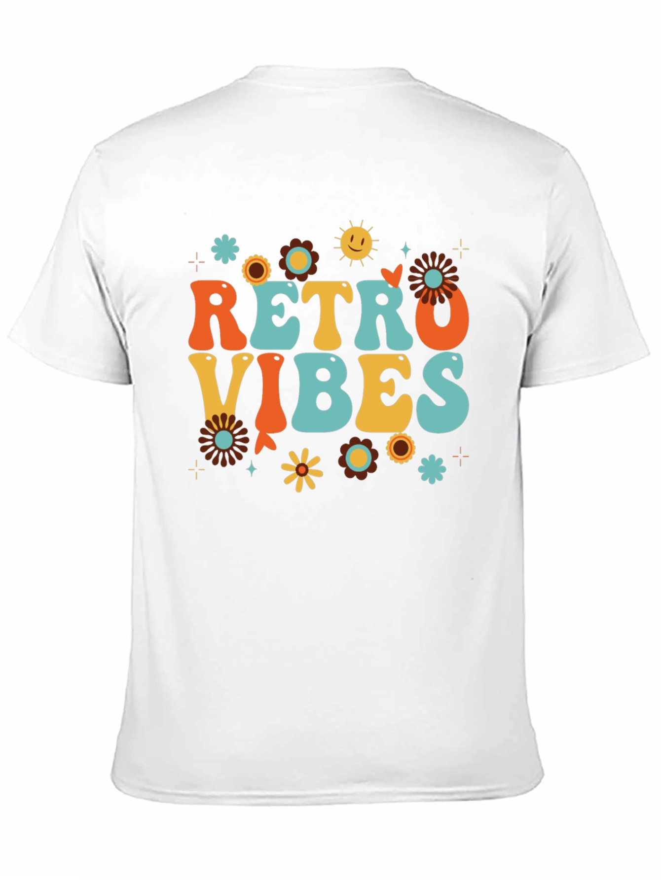 Retro Vibes Graphic Tee - Black Cotton Comfort
