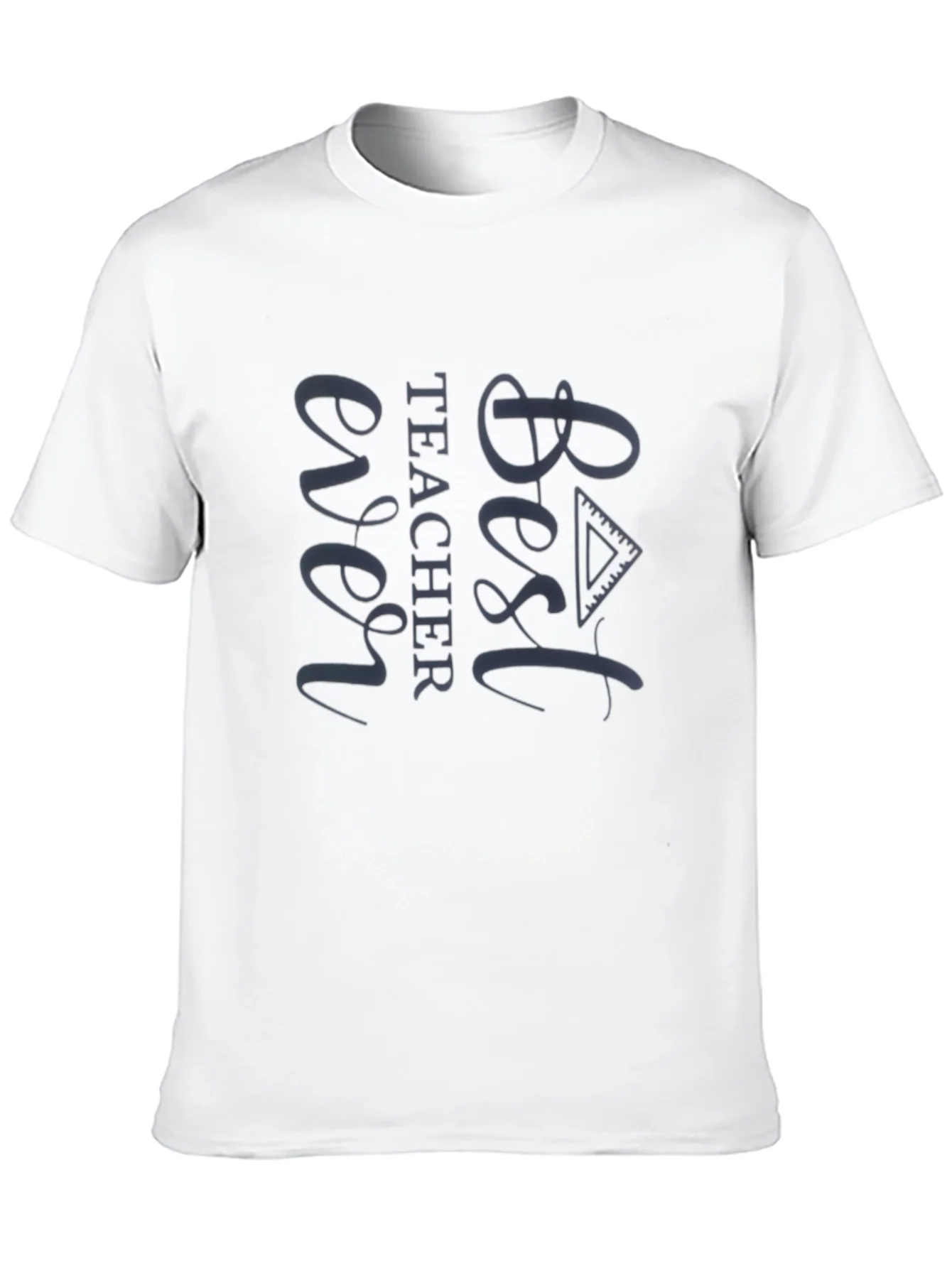 Best Teacher Ever Graphic Tee - Black Casual T-Shirt