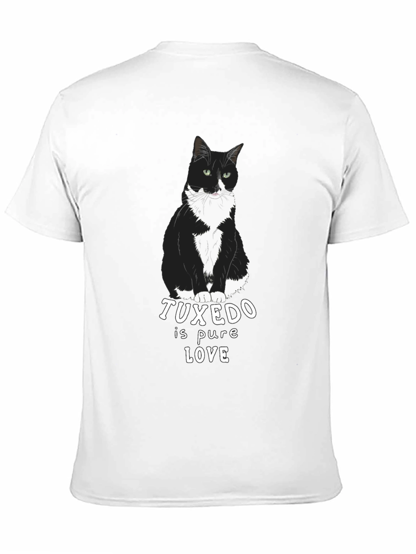 Tuxedo Cat Pure Love Graphic T-Shirt