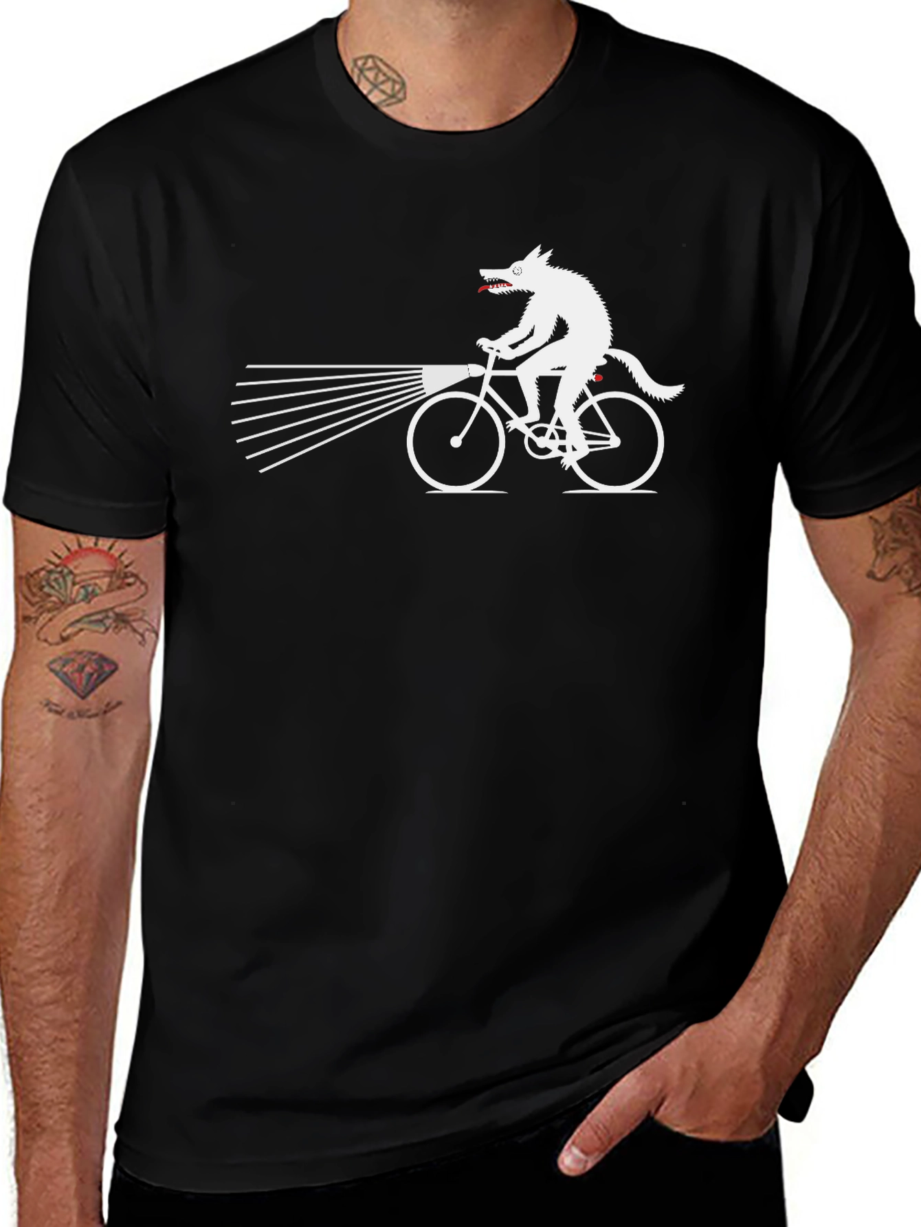 Wolf on Bike T-Shirt