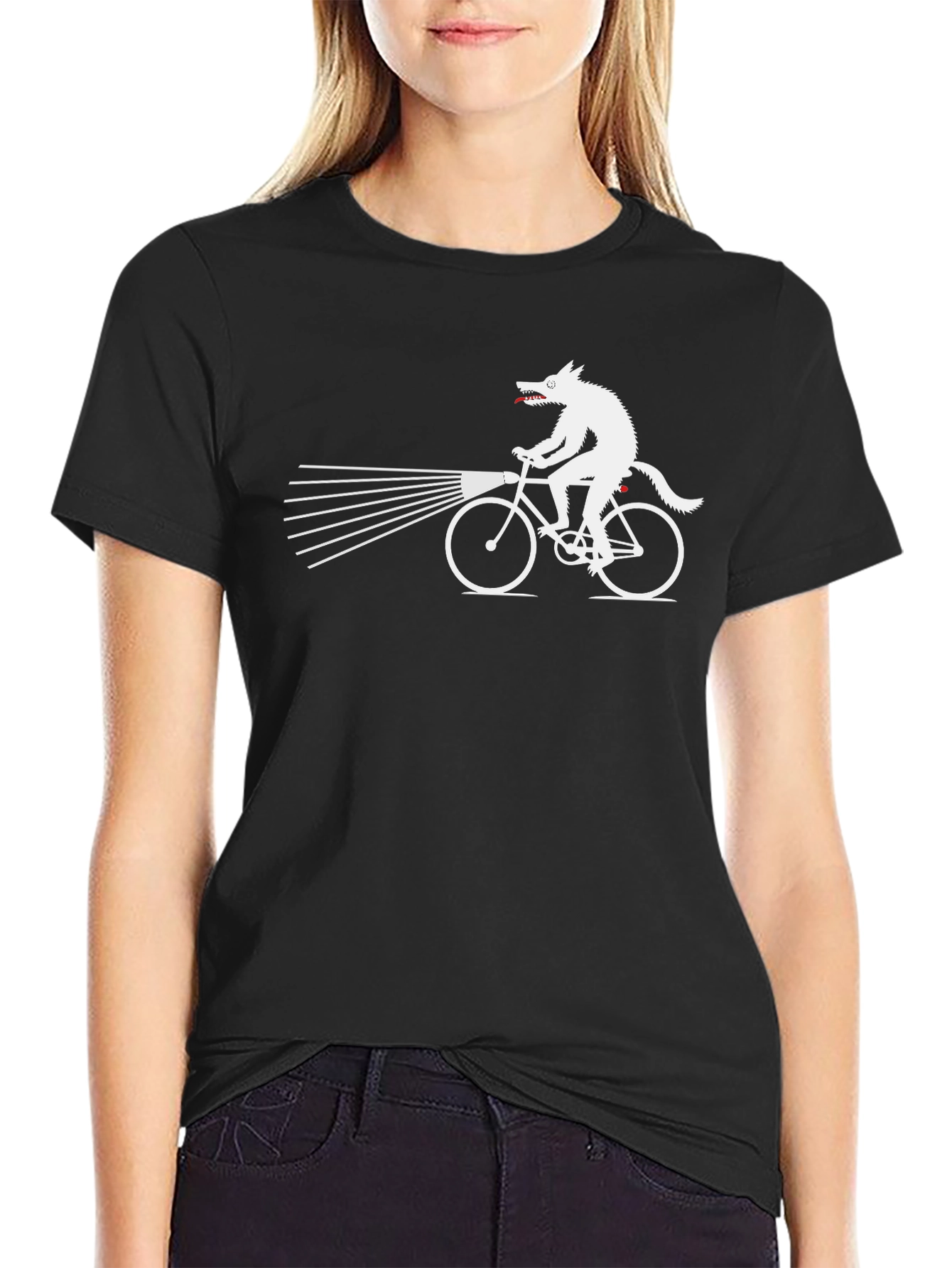 Wolf on Bike T-Shirt