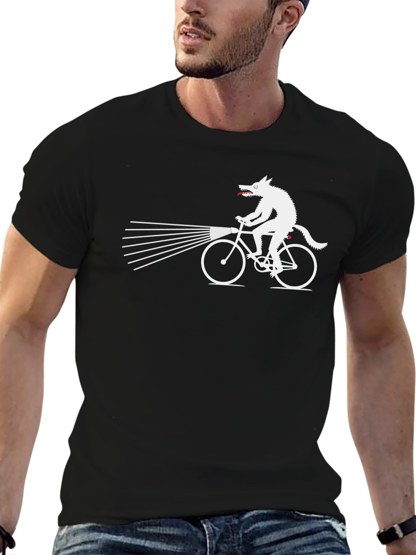Wolf on Bike T-Shirt