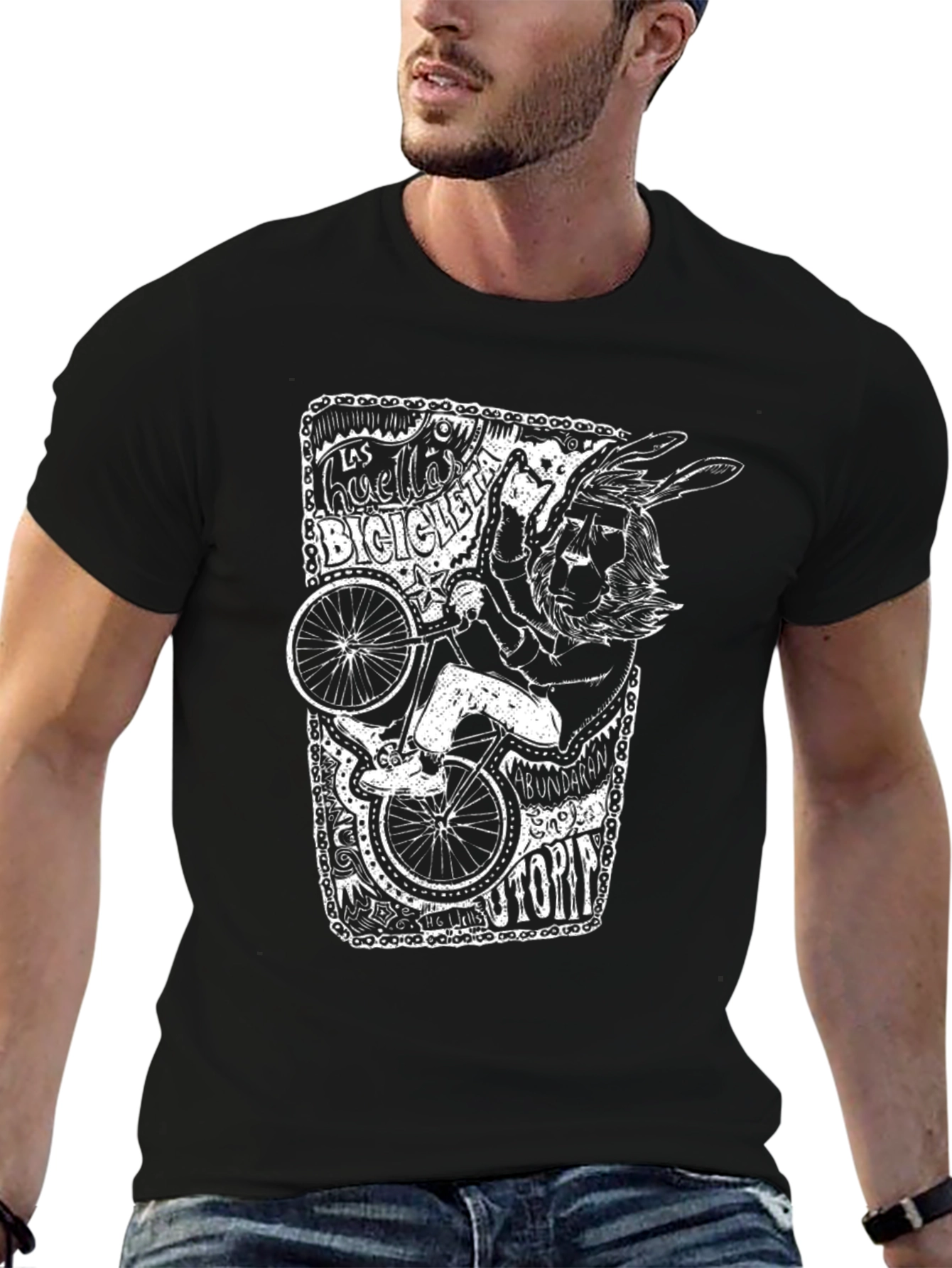 Unique Graphic T-Shirt - Bicycle Art