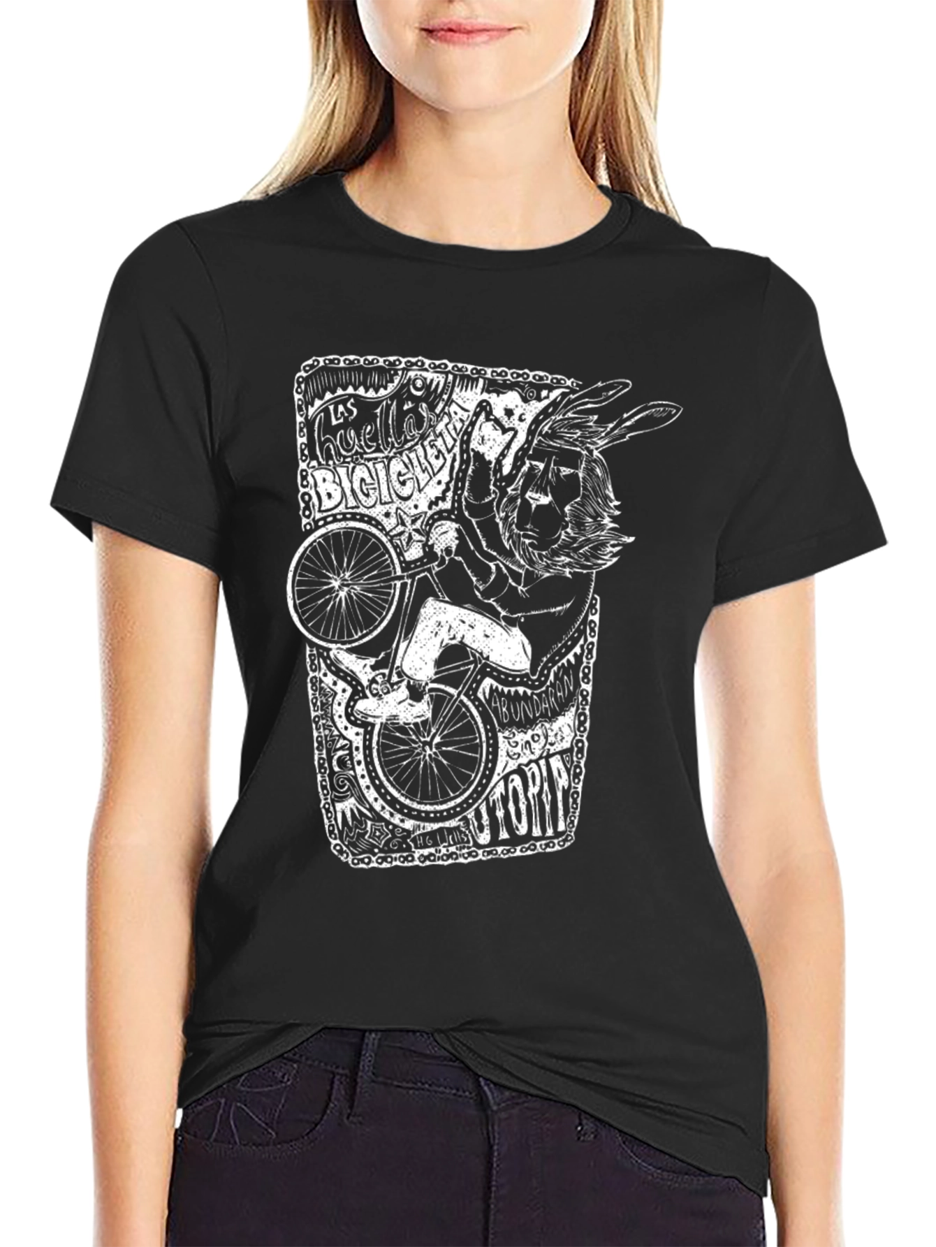 Unique Graphic T-Shirt - Bicycle Art