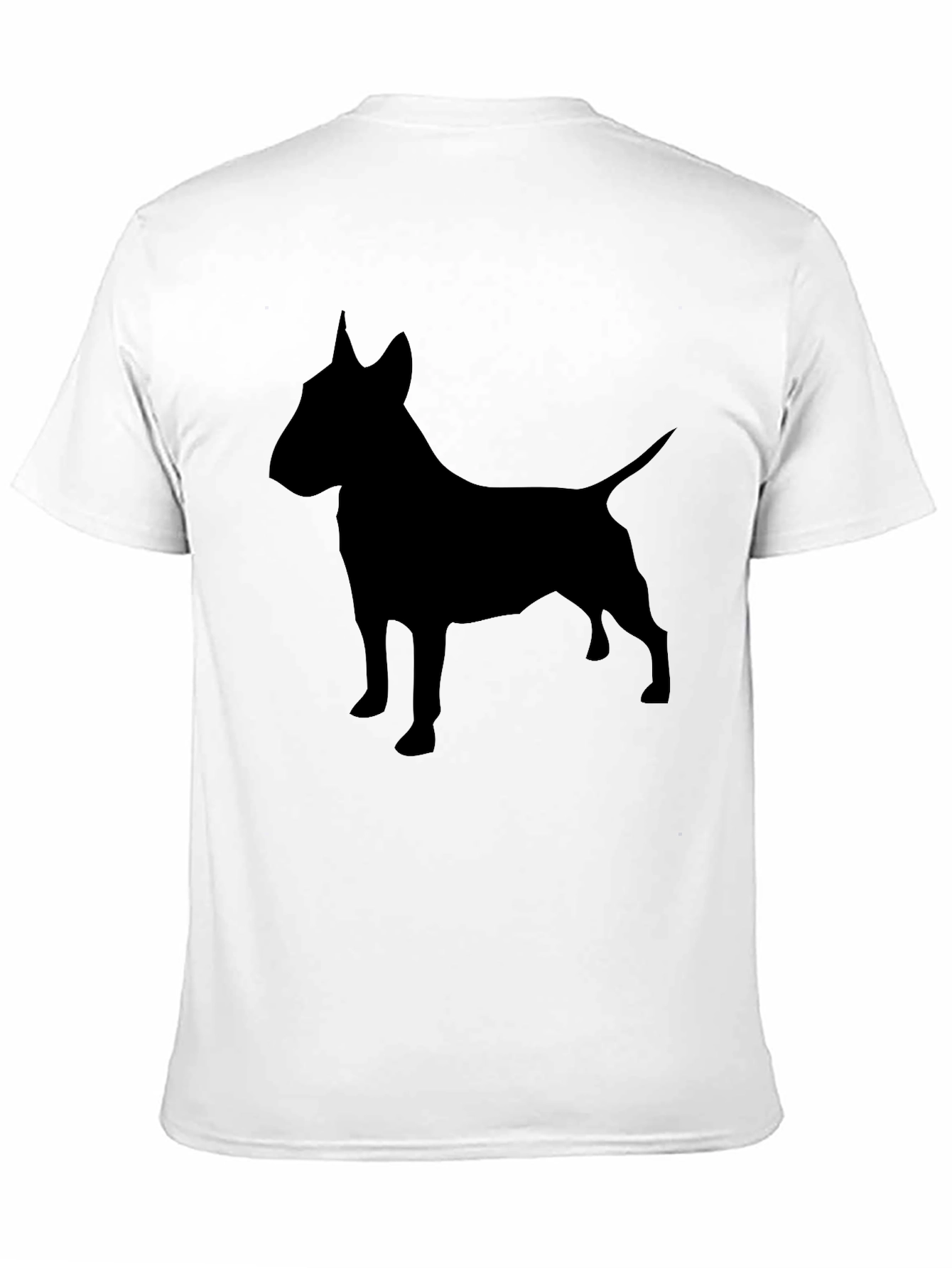 Black Bull Terrier Silhouette Graphic T-Shirt