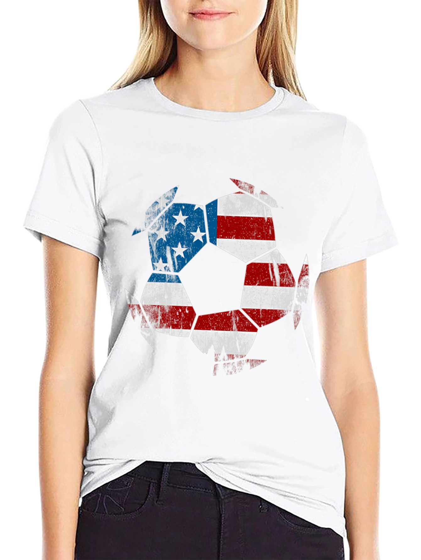 USA Flag Soccer Ball T-Shirt