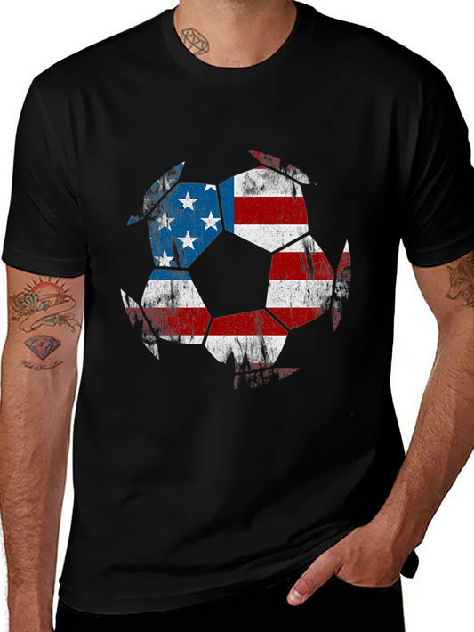 USA Flag Soccer Ball T-Shirt