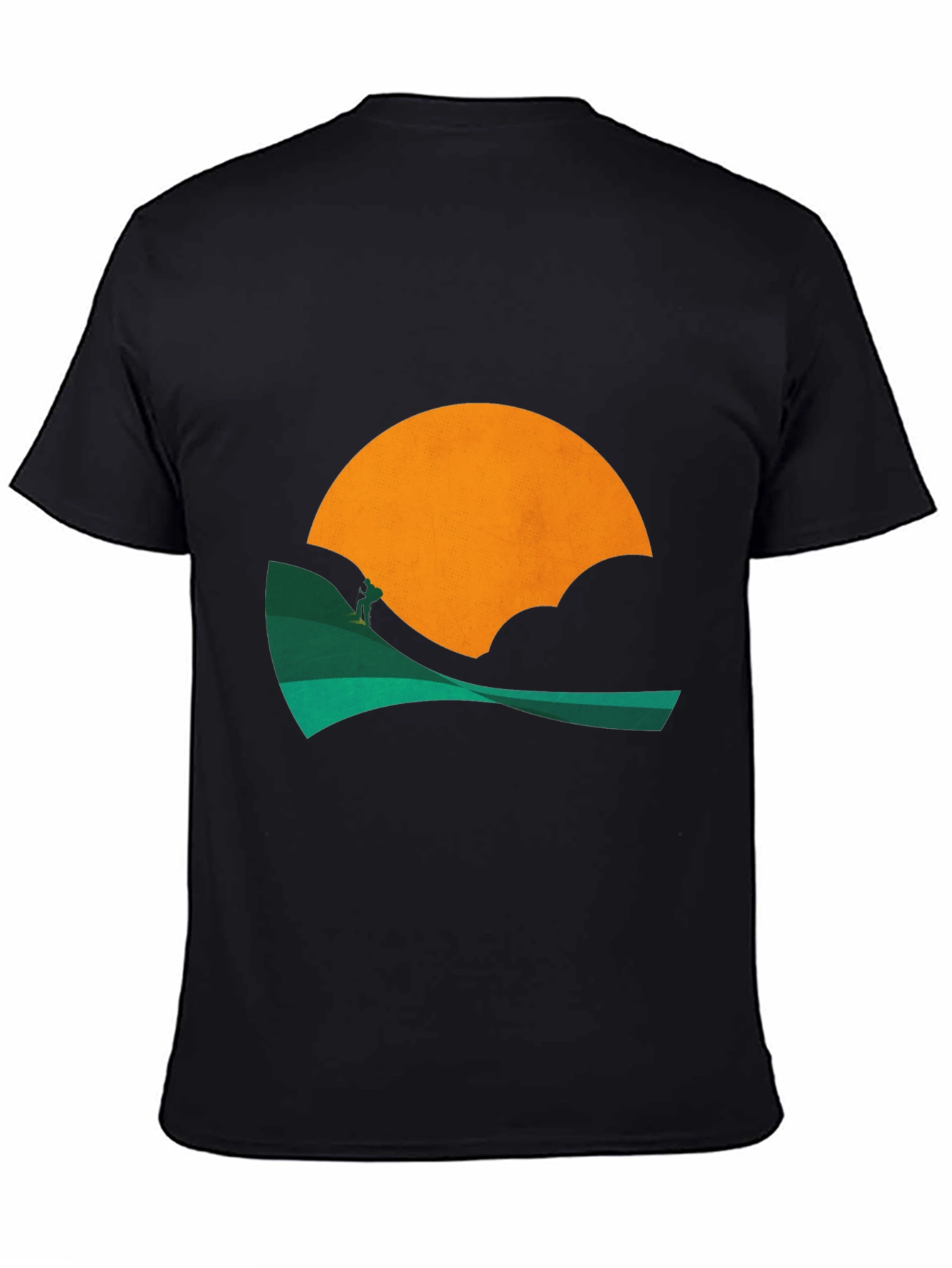 Sunset Hiker Graphic Tee - Black